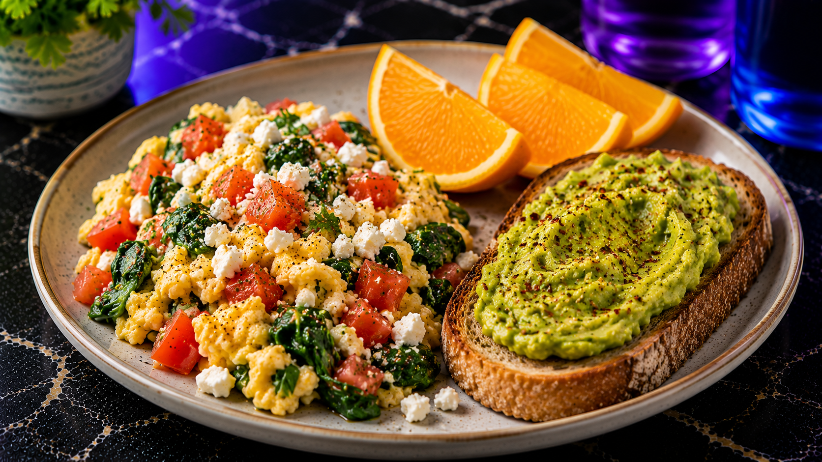 Mediterranean Garden Breakfast Plate