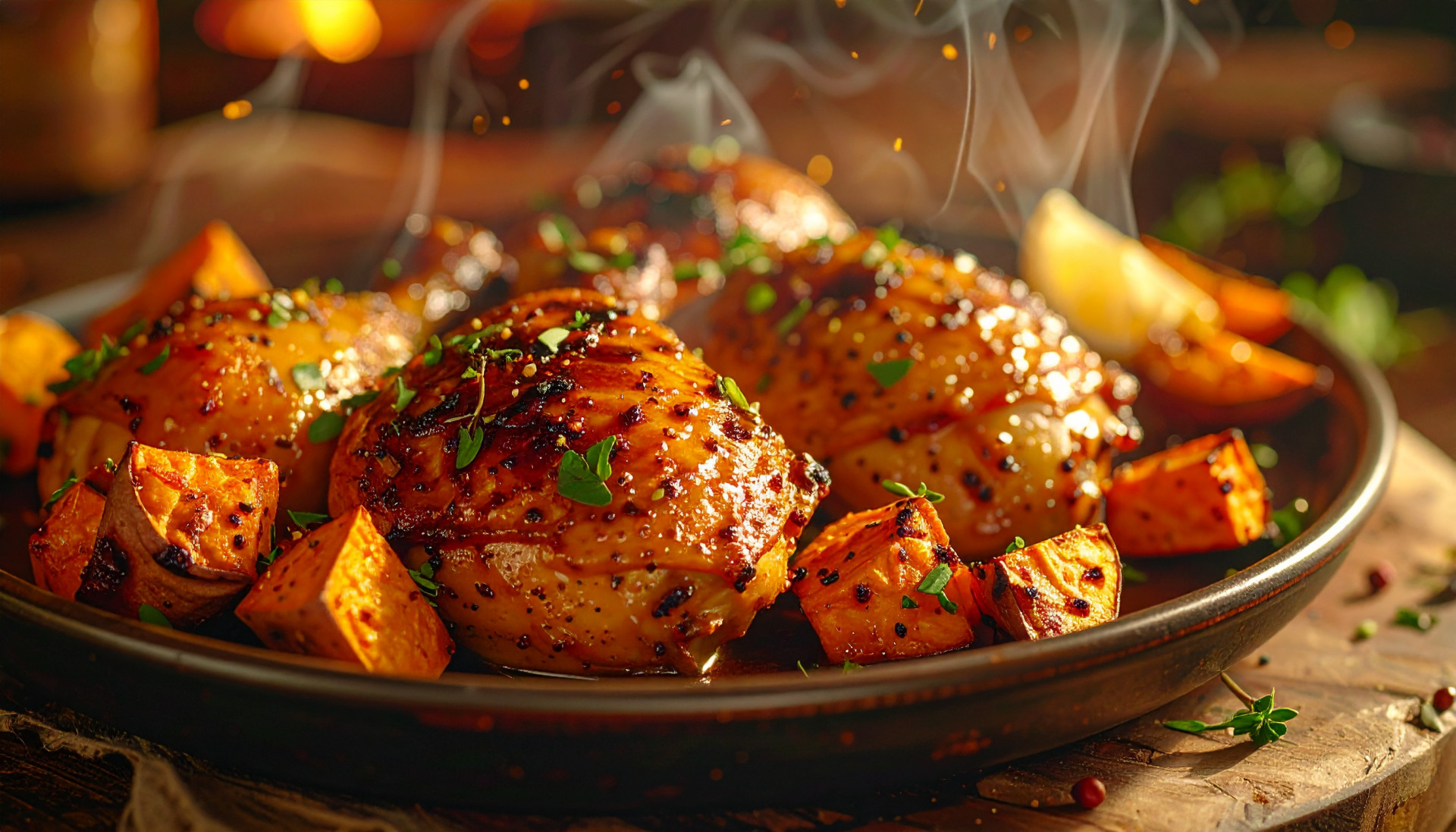 Hot Honey Chicken & Sweet Potato Plate