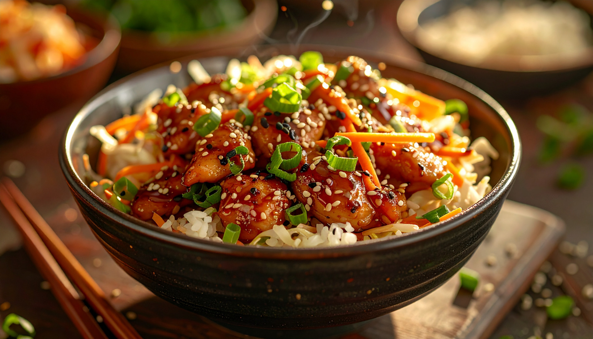 Sticky Sesame Chicken Bowl