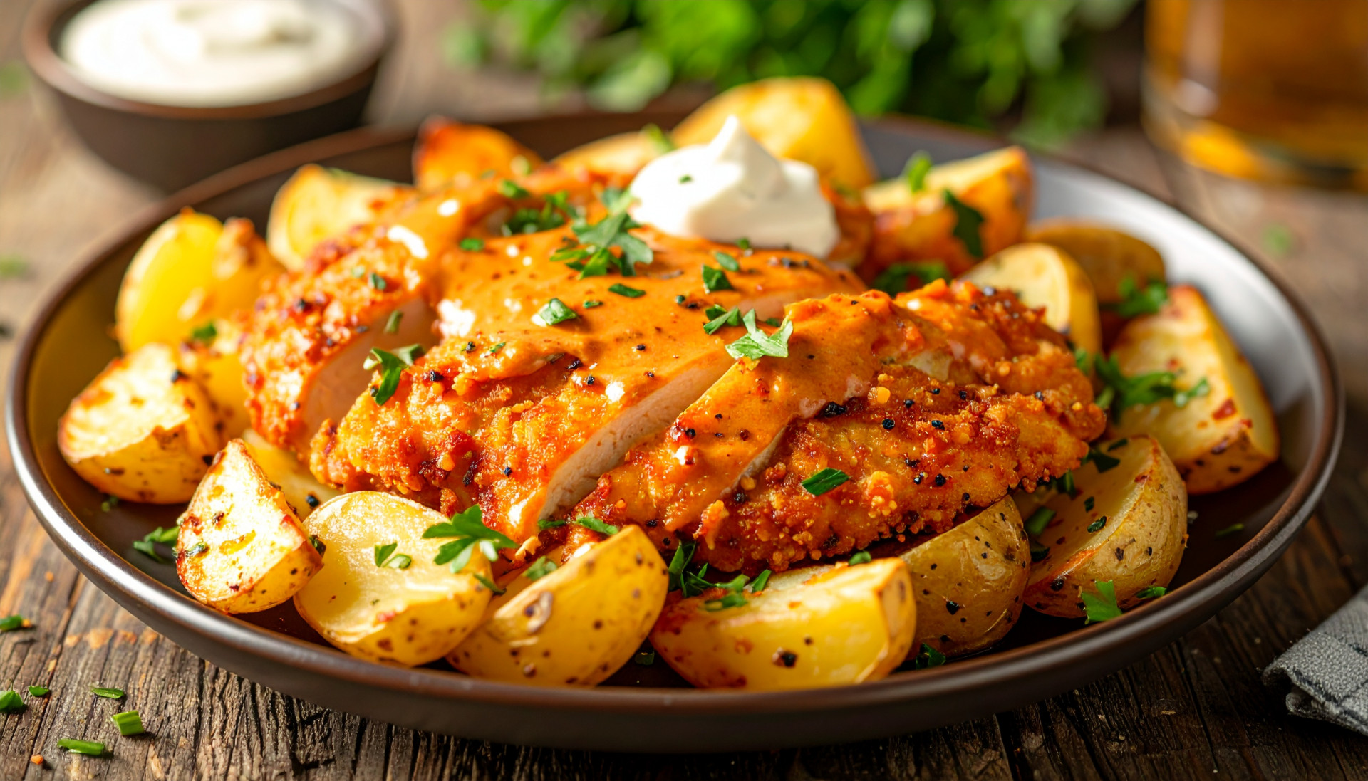 Buffalo Ranch Chicken Potato Plate