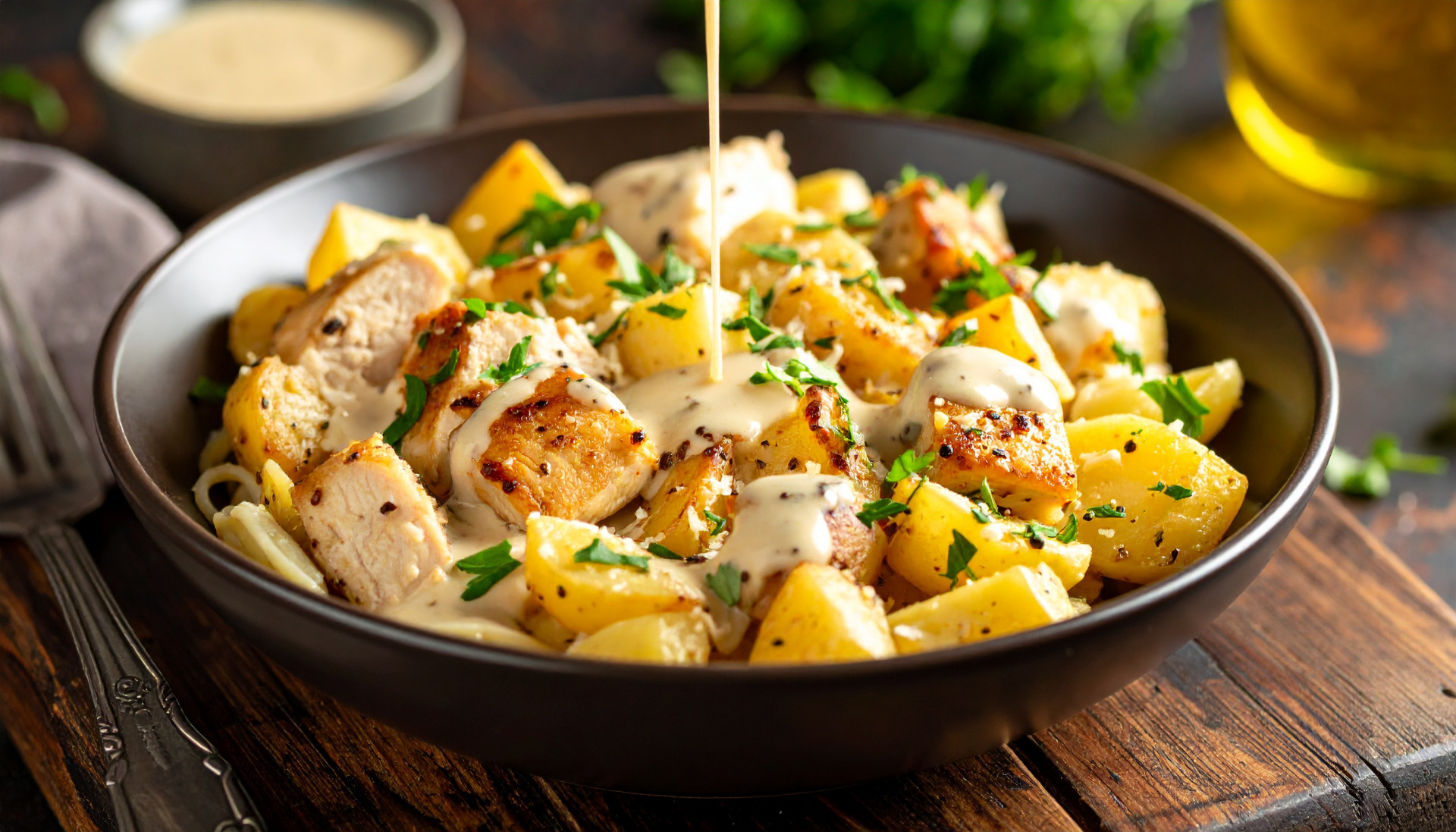 Chicken Alfredo Protein Bowl
