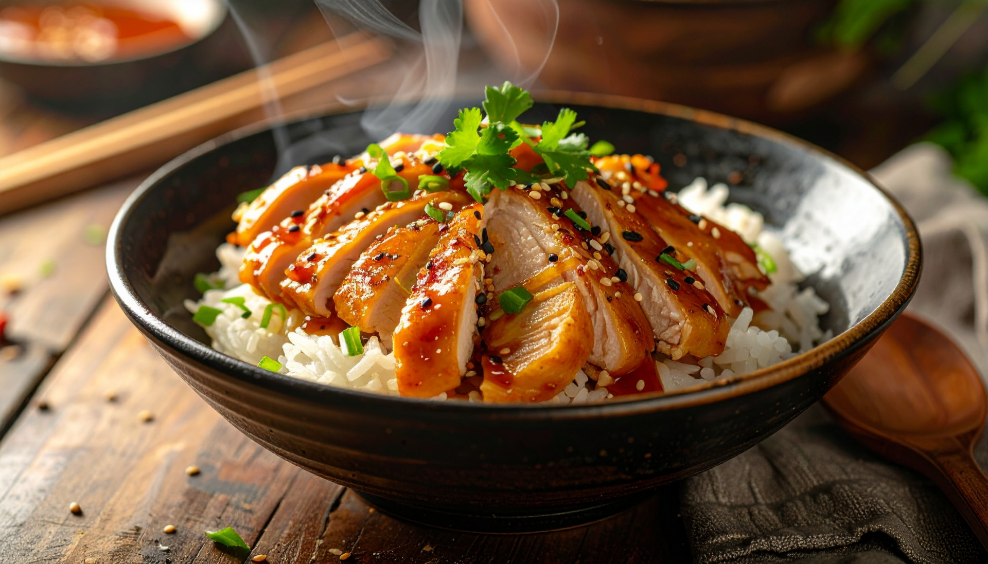 Hot Honey Chicken Rice Bowl
