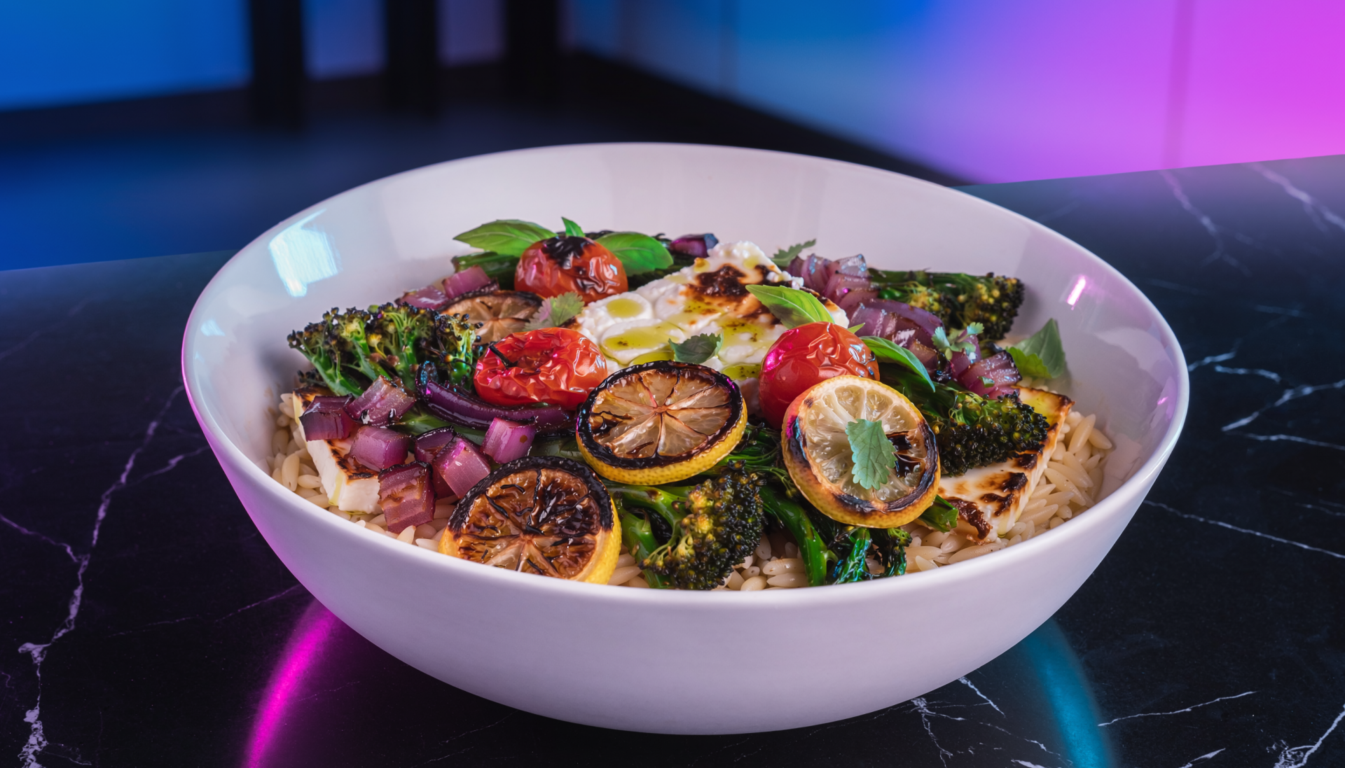 Sheet-Pan Baked Feta With Broccolini, Tomatoes and Lemon