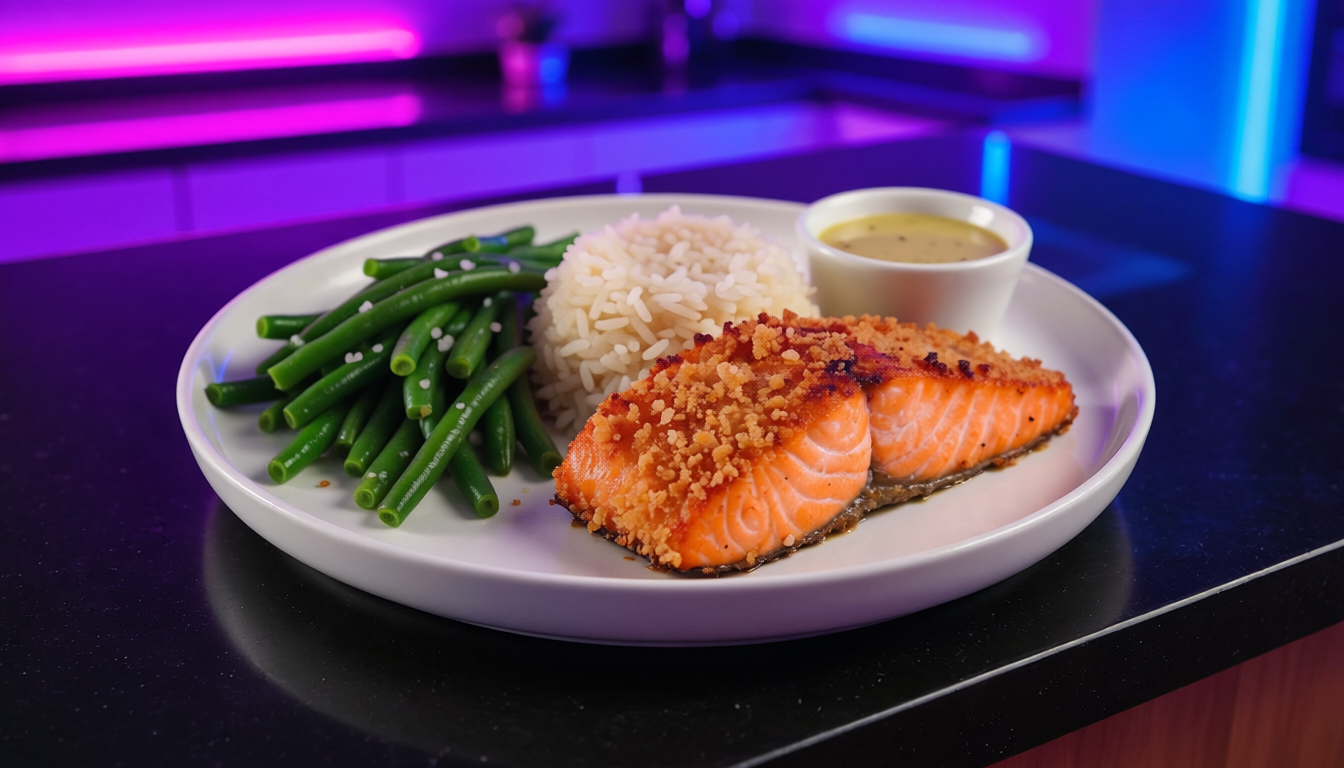 Dijon Dill Panko Crusted Salmon