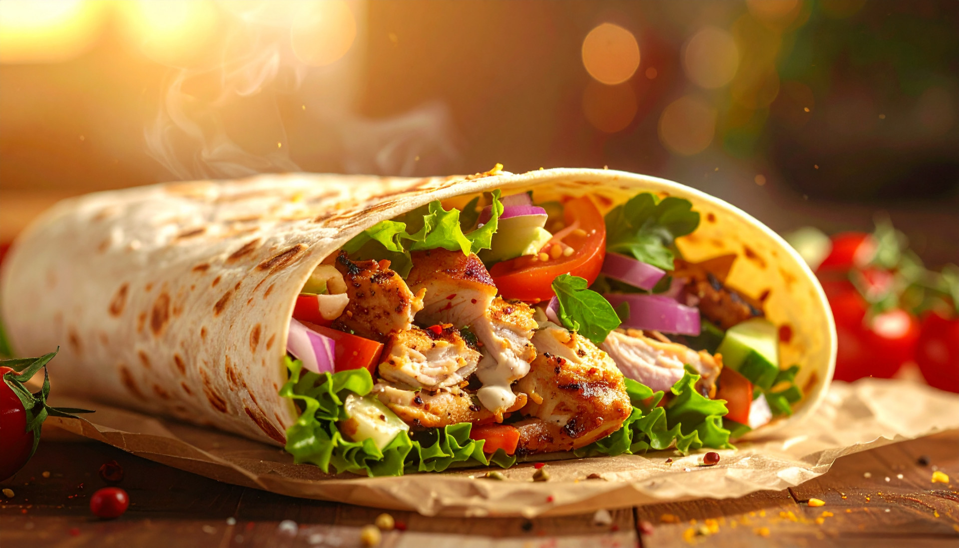 Mediterranean Chicken Wrap