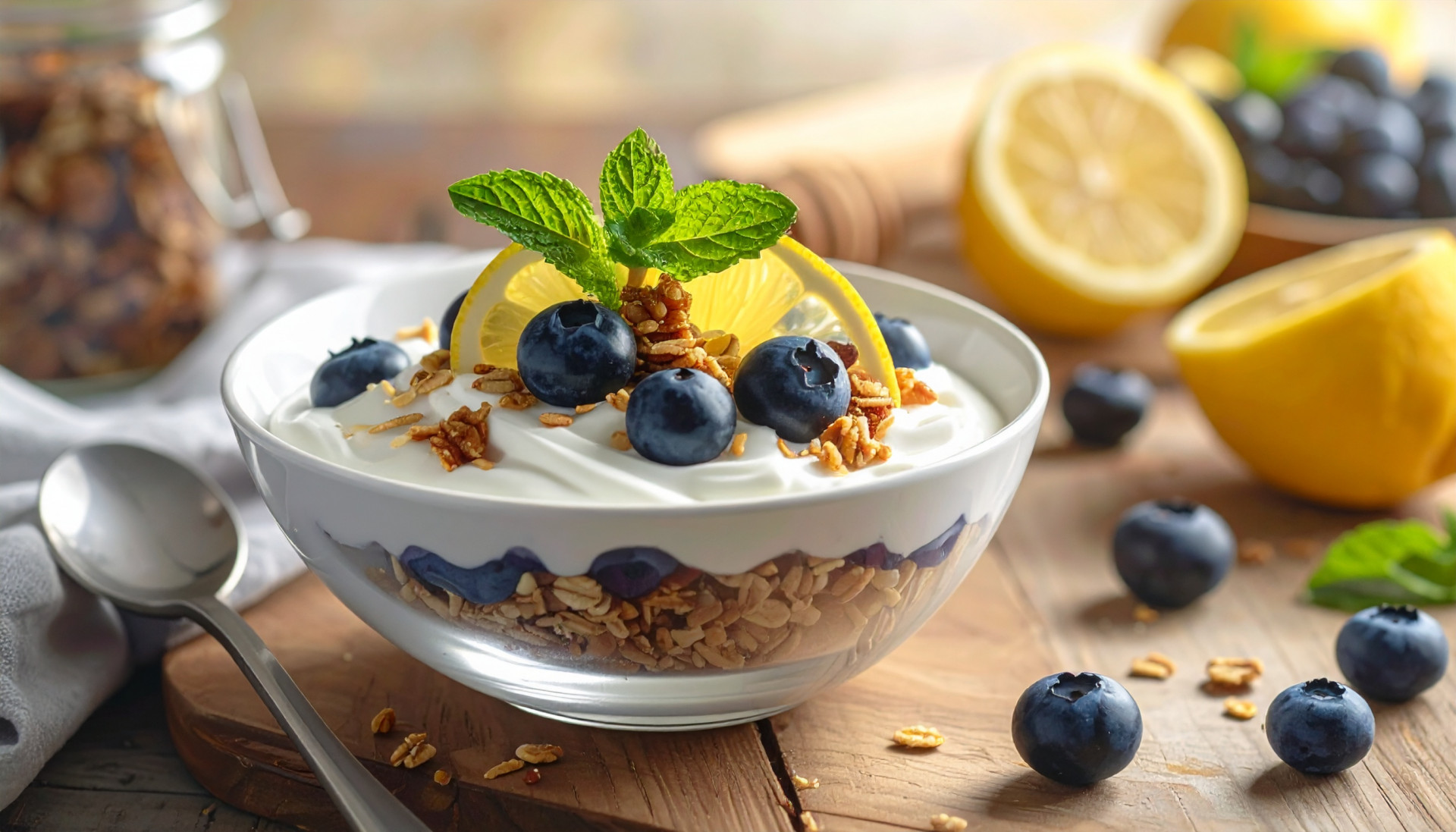 Blueberry Lemon Protein Parfait