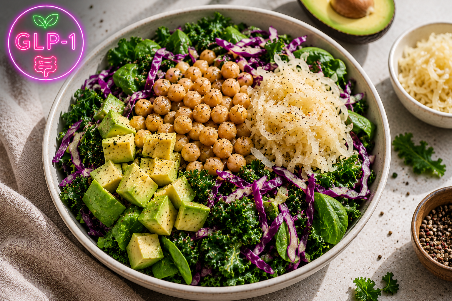 Natural GLP-1 Foods: High-Protein Chickpea Salad