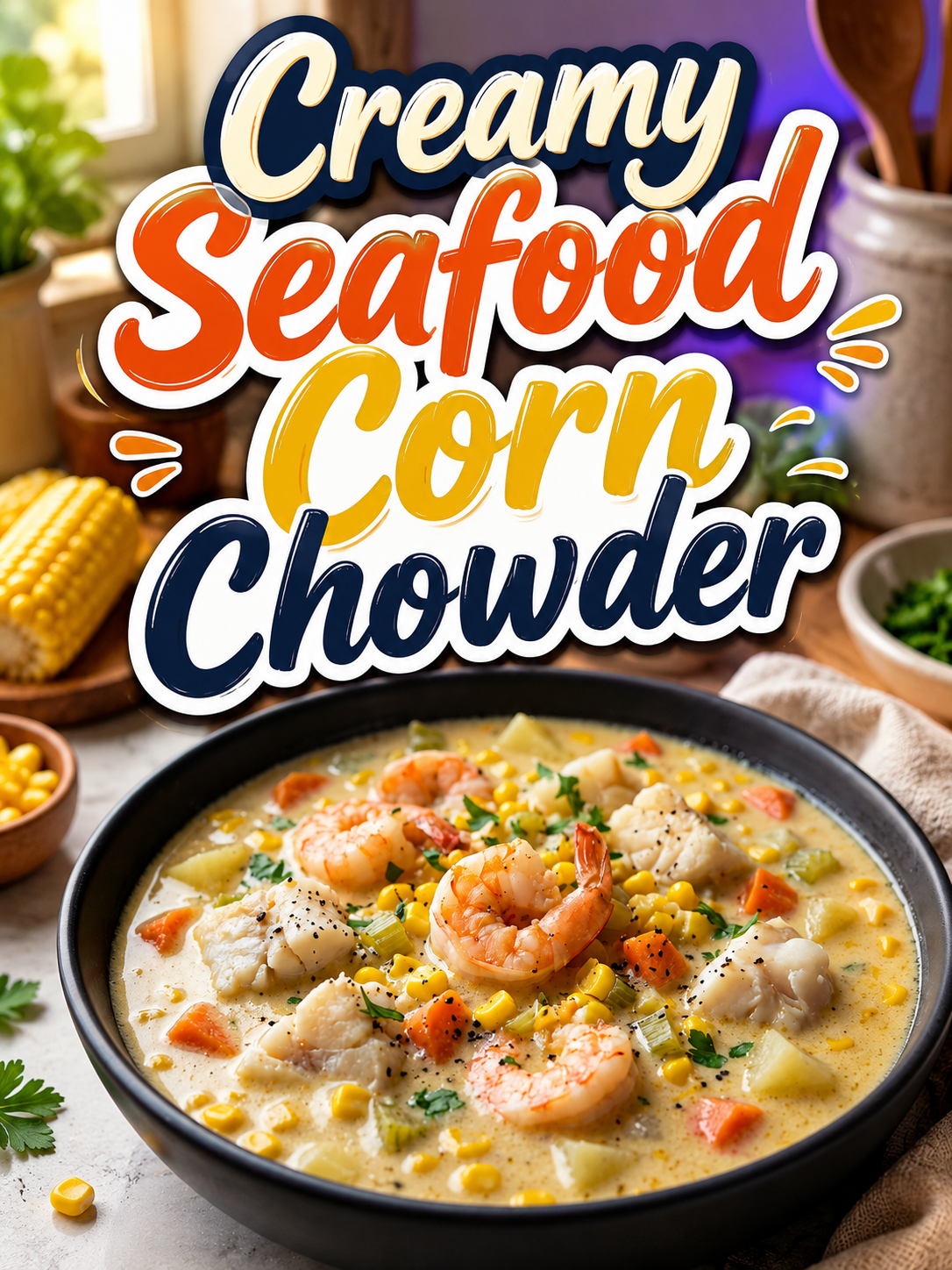 Creamy Seafood Corn Chowder