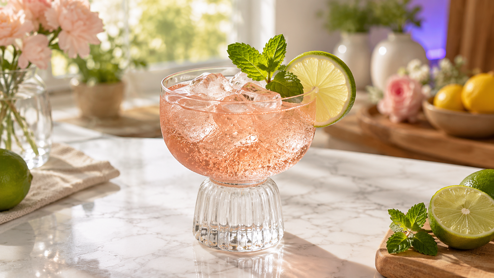 Rose Fizz Cocktail