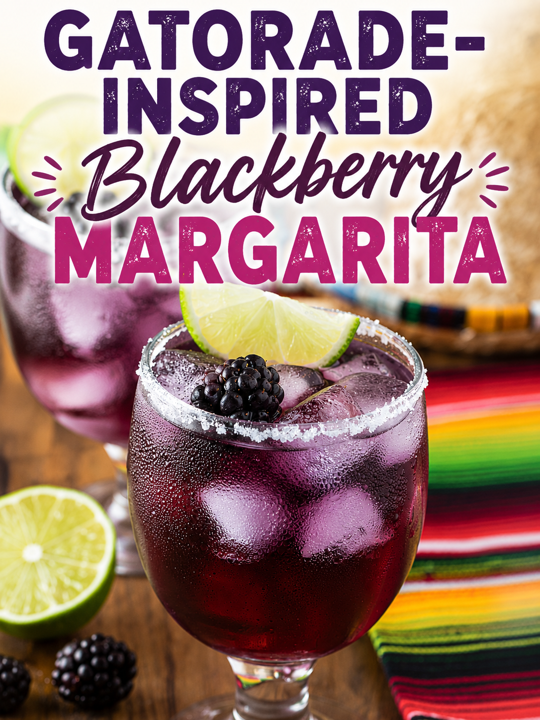 Gatorade-Inspired Blackberry Margarita