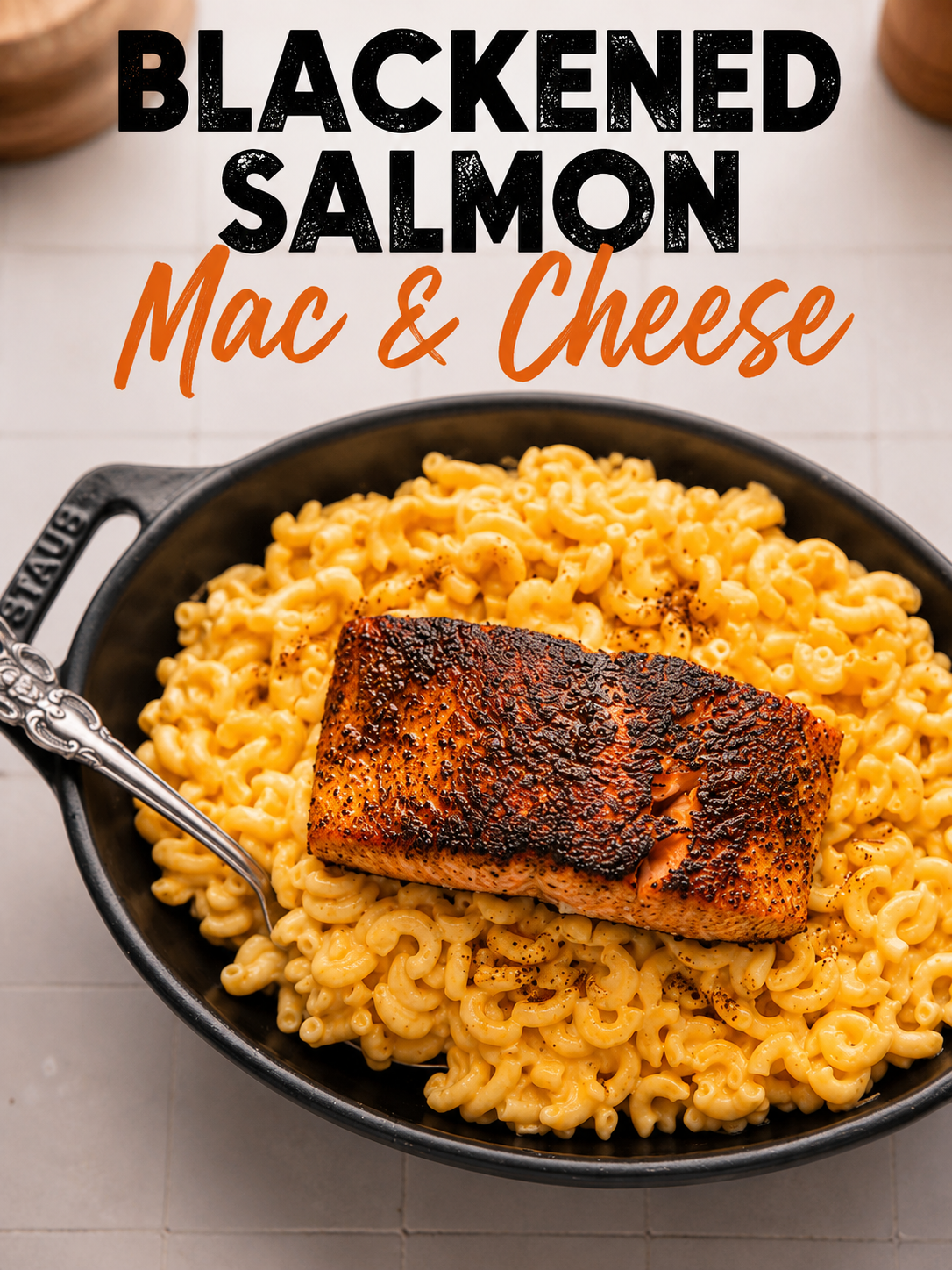 Blackened Salmon Mac and Cheese