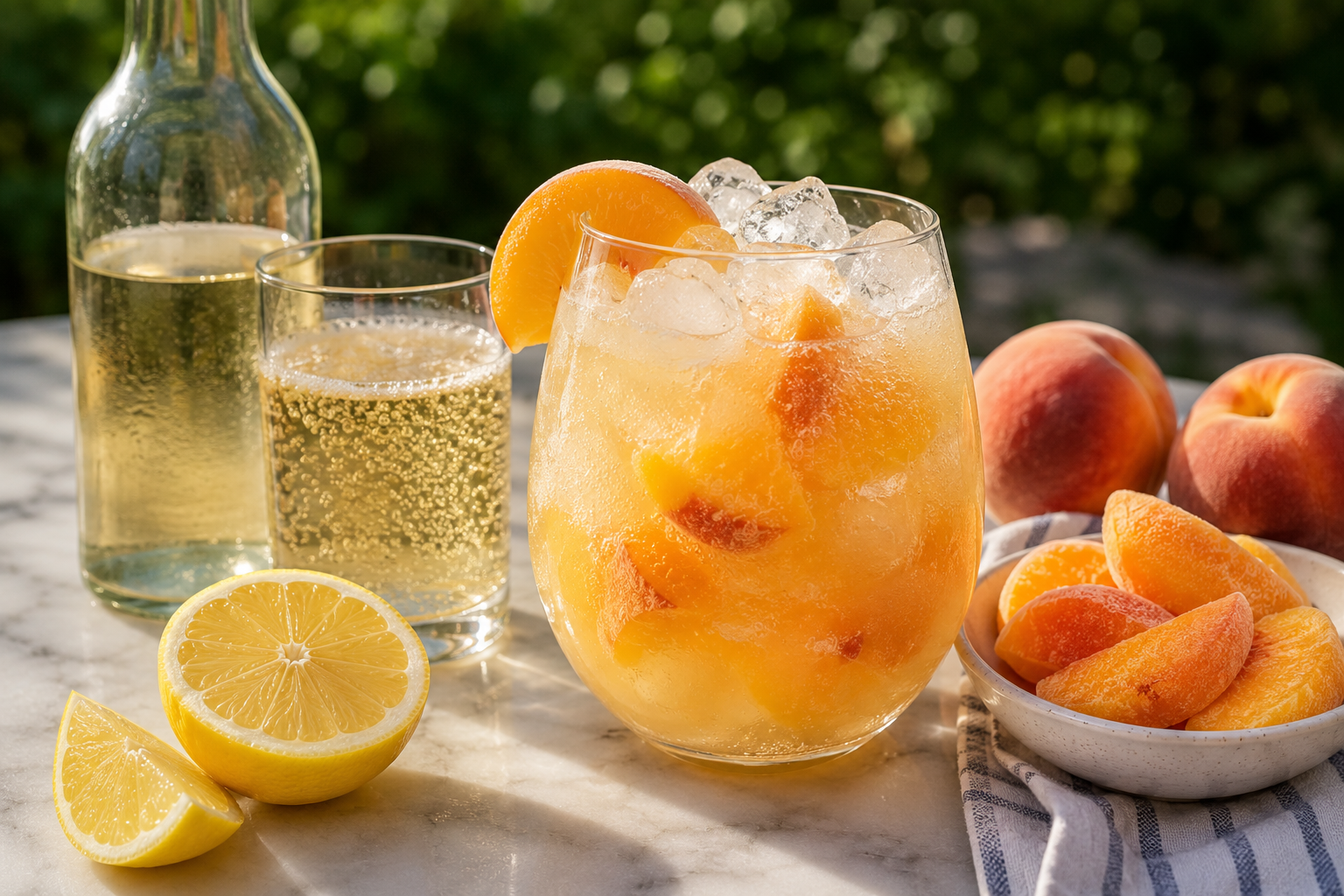 Peach Ginger Spritz Mocktail