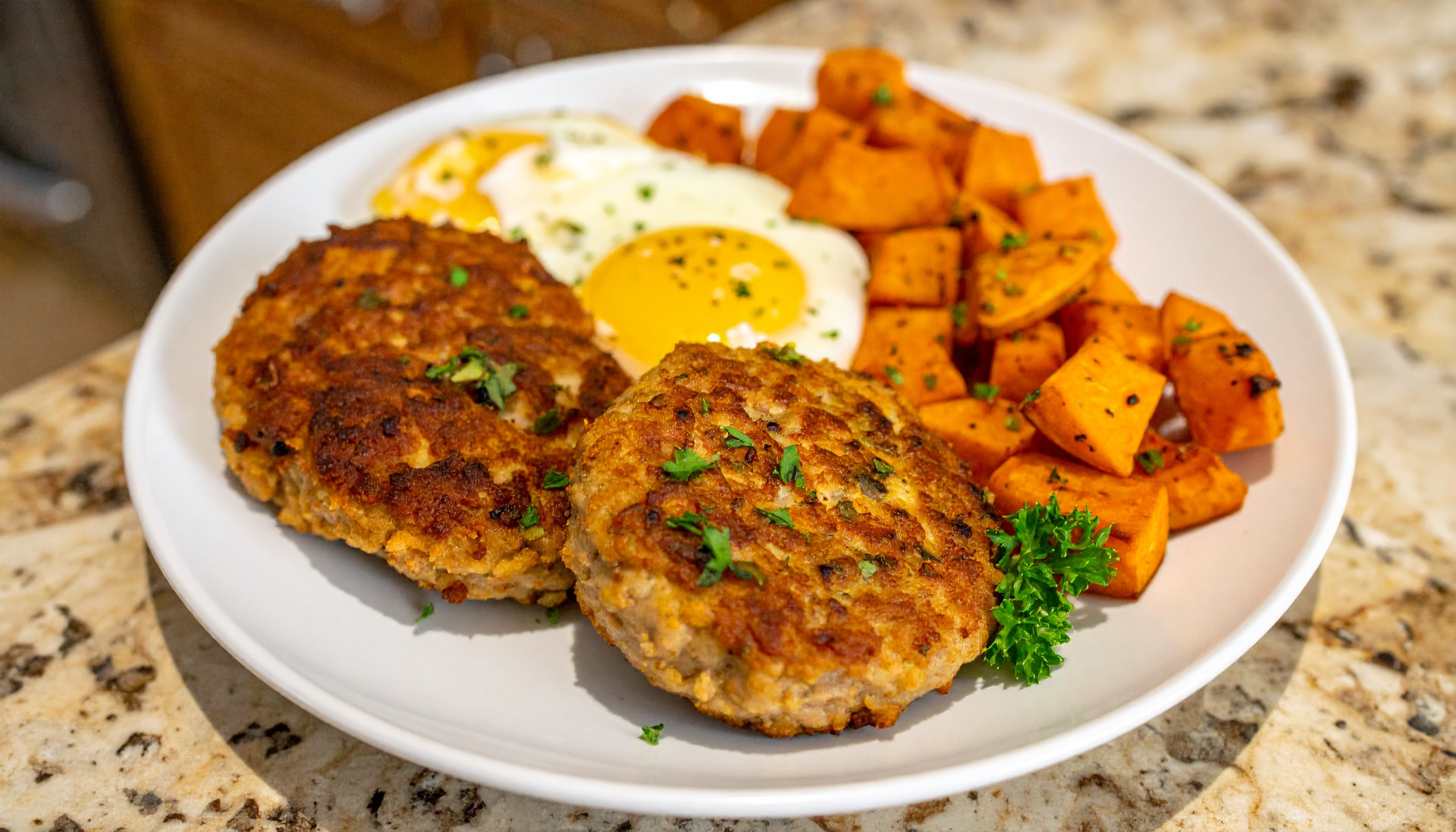 Turkey Sausage, Egg and Sweet Potato Bowl