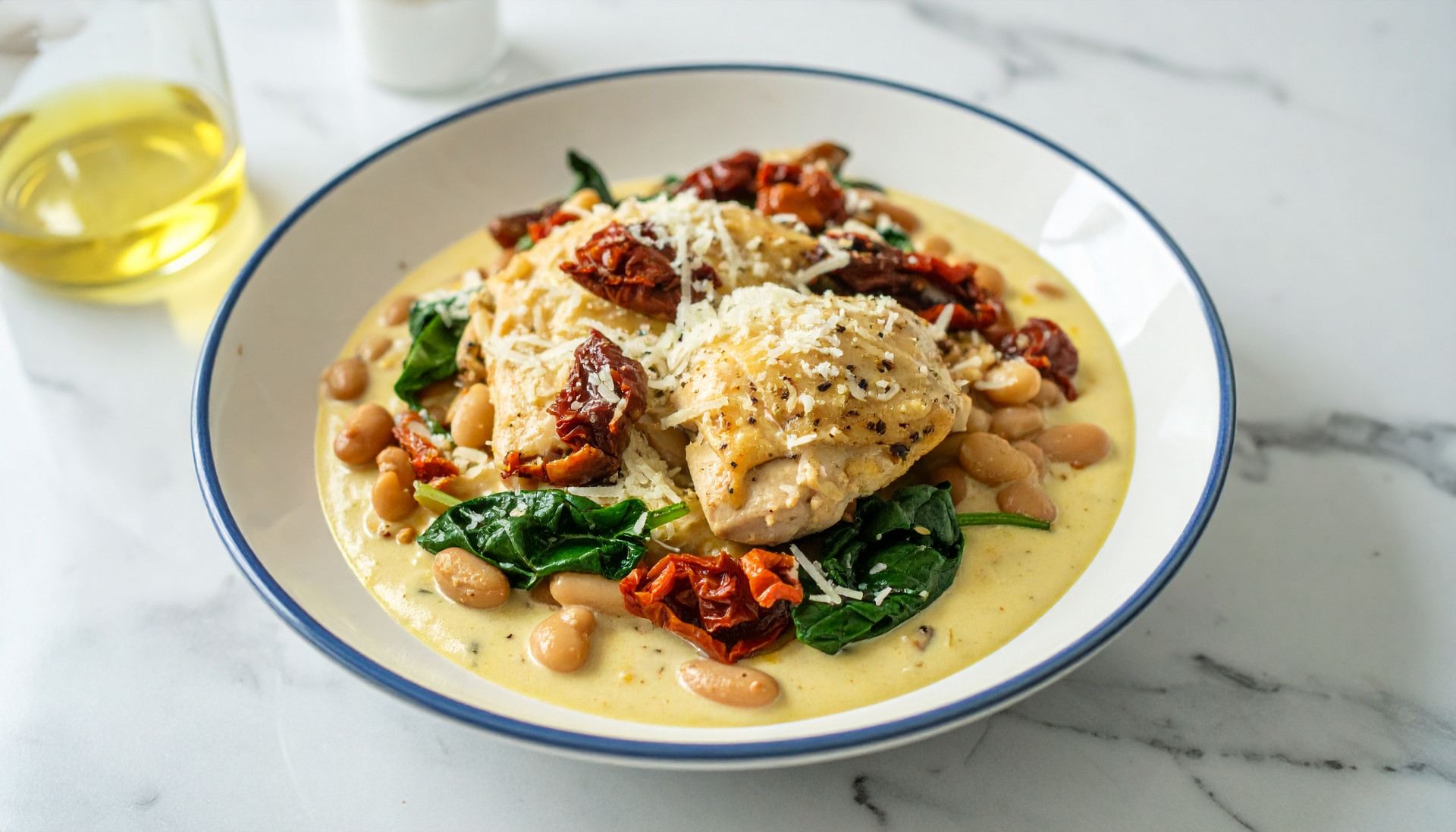 Creamy Tuscan Chicken and White Beans