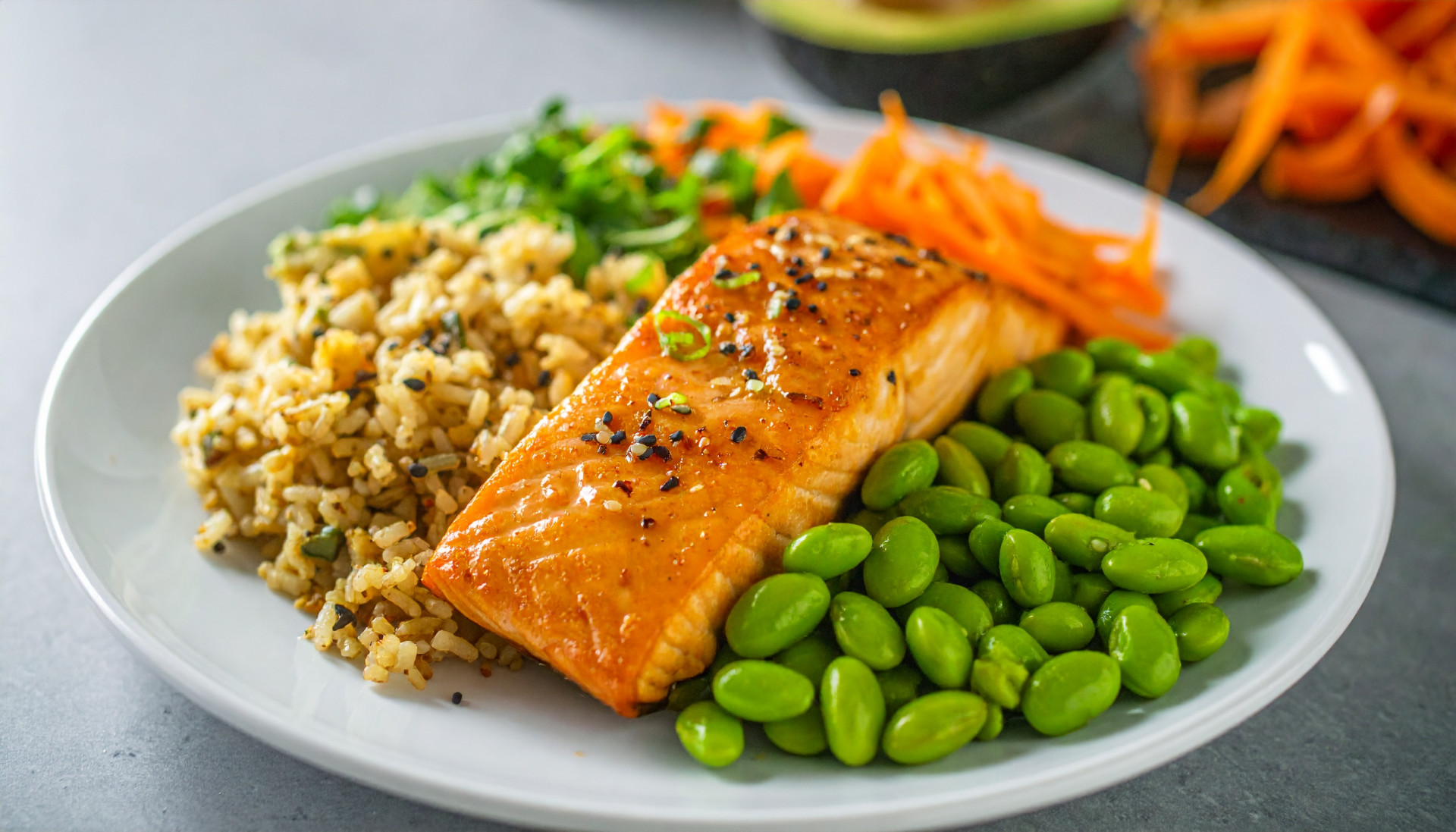 Salmon Crunch Rice Bowl