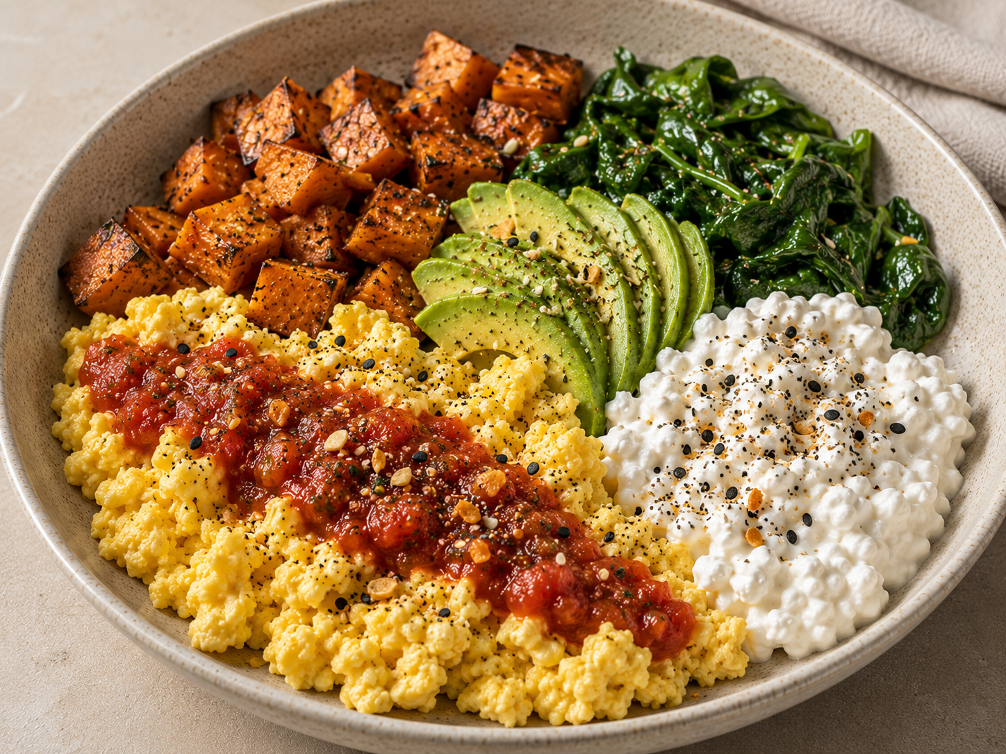 High Protein Loaded Breakfast Bowl