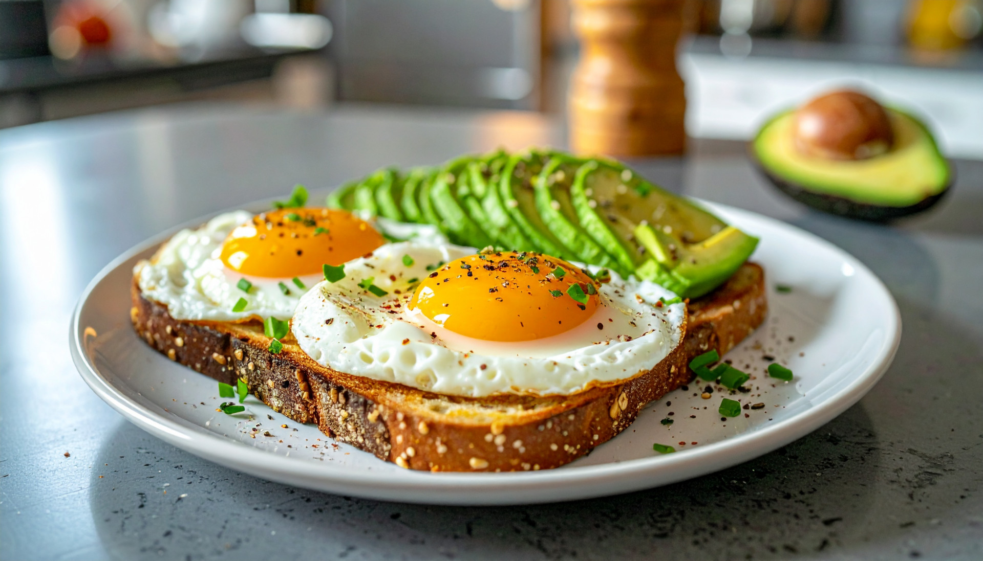 Fluffy Eggs and Avocados on Toast