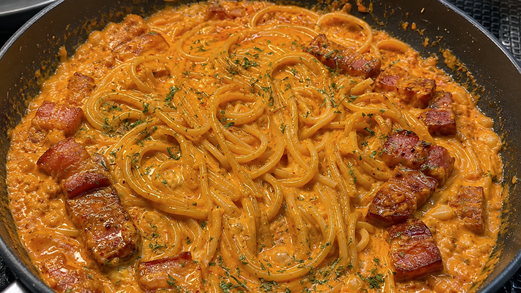 Kimchi Bacon Pasta