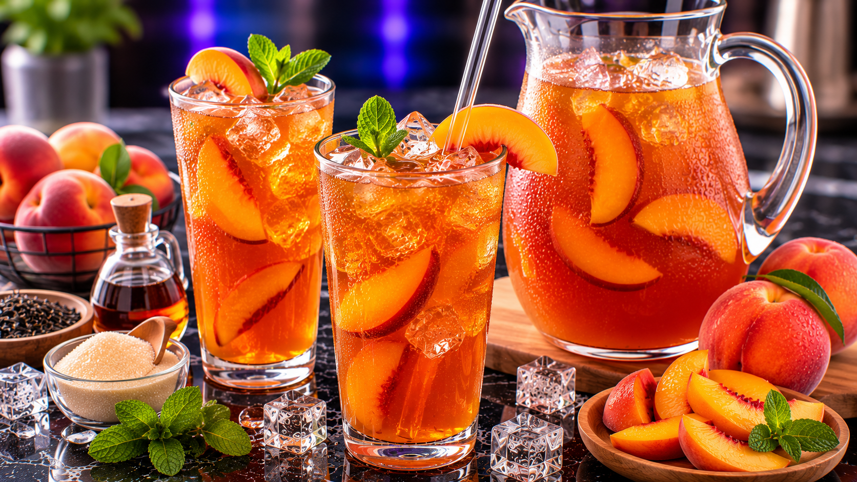 Homemade Peach Iced Tea