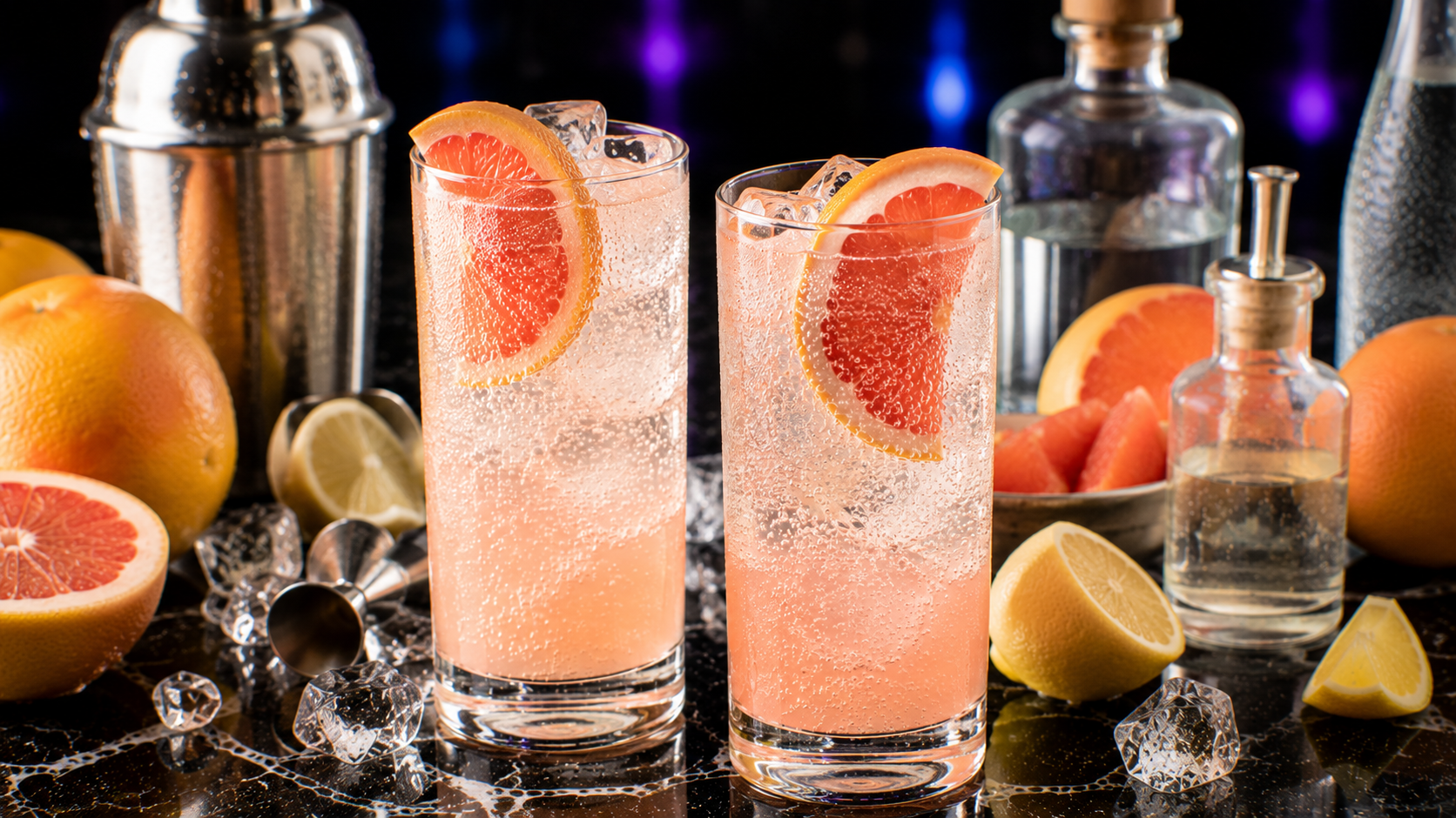 Grapefruit Gin Fizz Cocktail