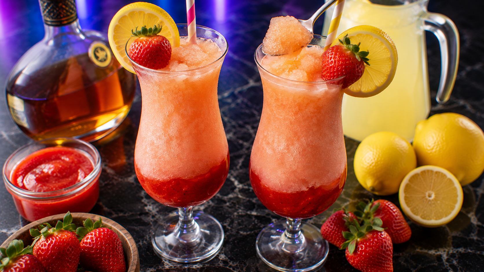 Spiked Strawberry Lemonade Slushy
