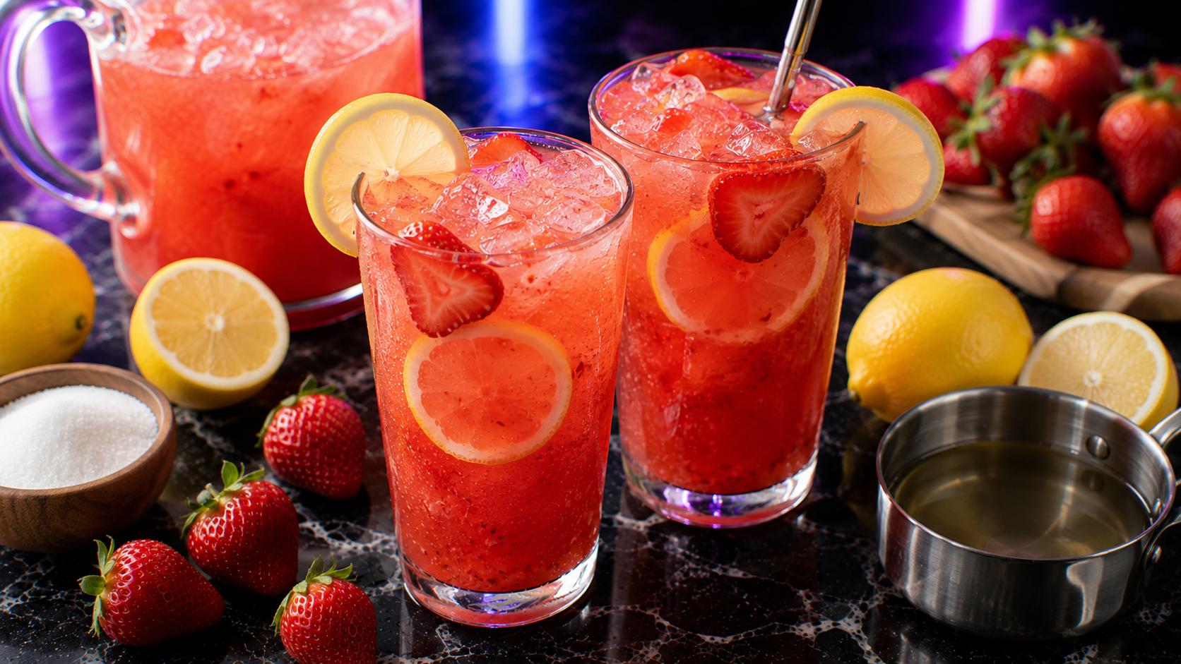 Homemade Strawberry Lemonade