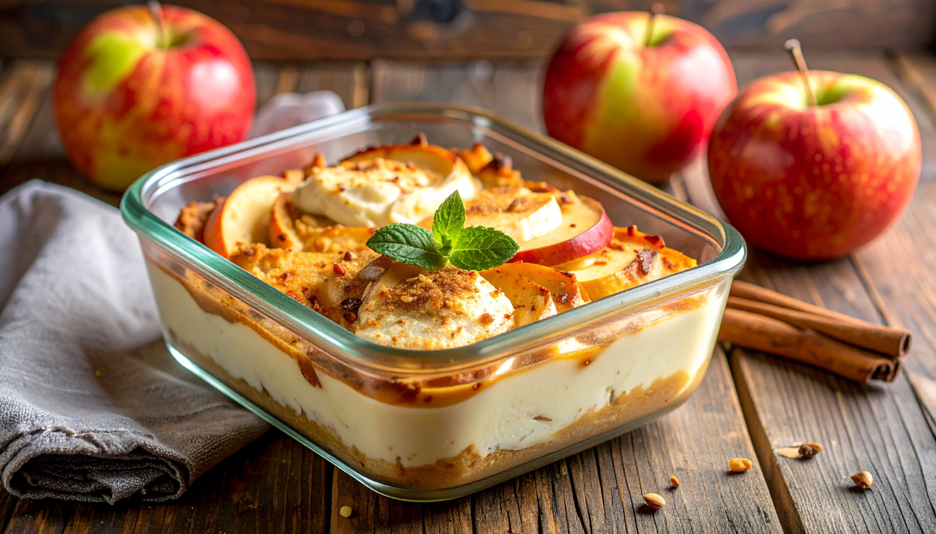 Apple Cinnamon Cottage Cheese Protein Bake
