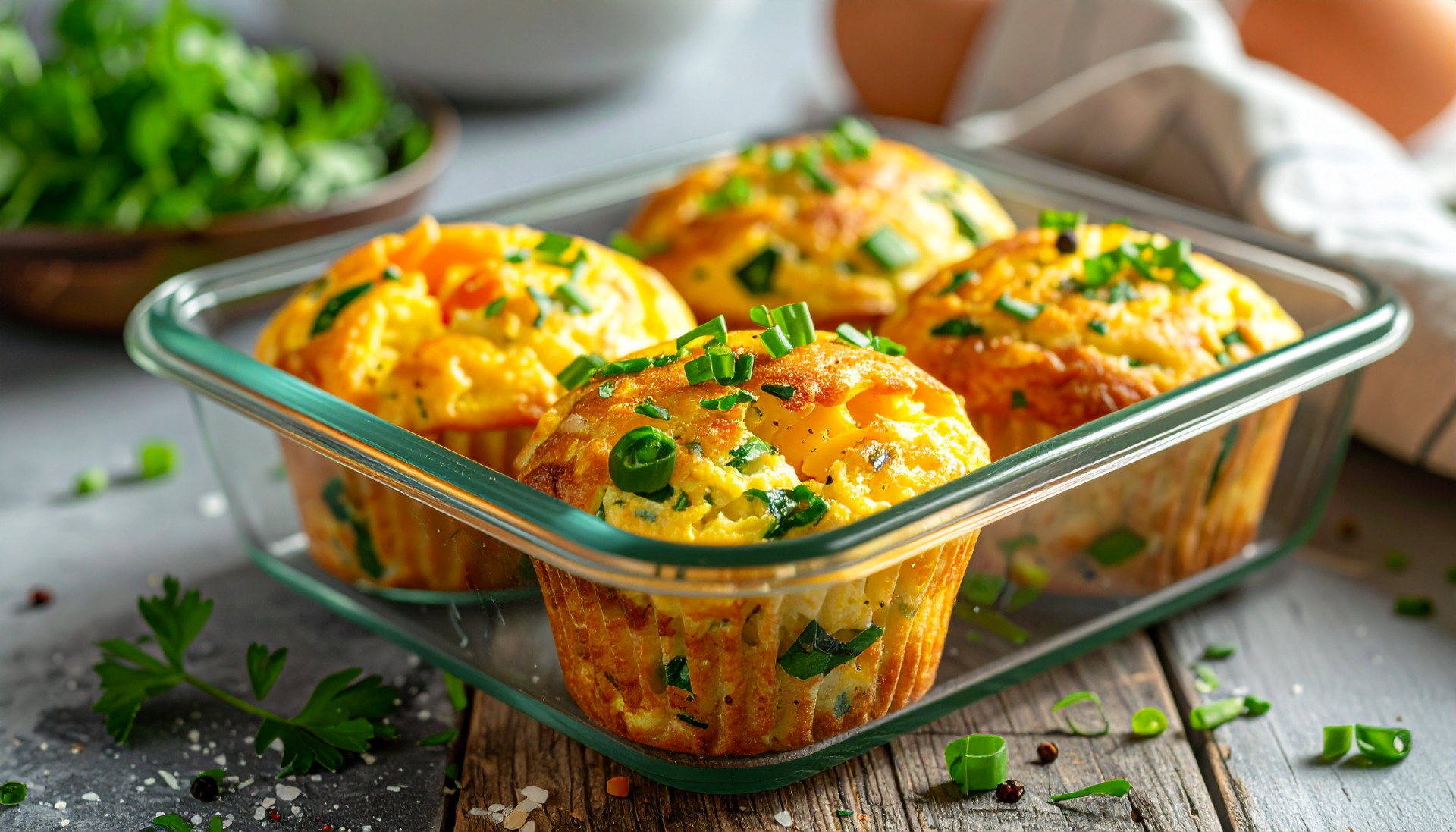 Veggie Egg Muffins with Cheddar