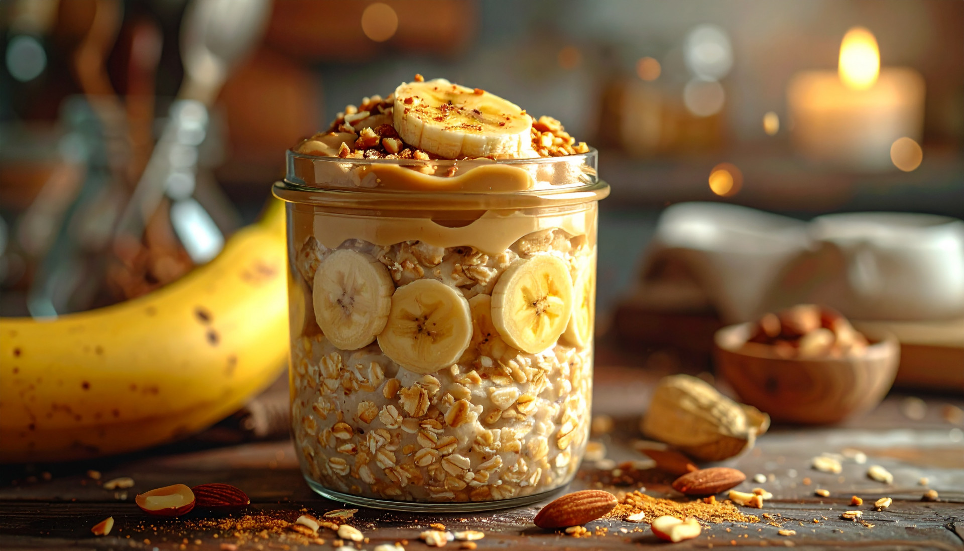 Peanut Butter Banana Overnight Oats