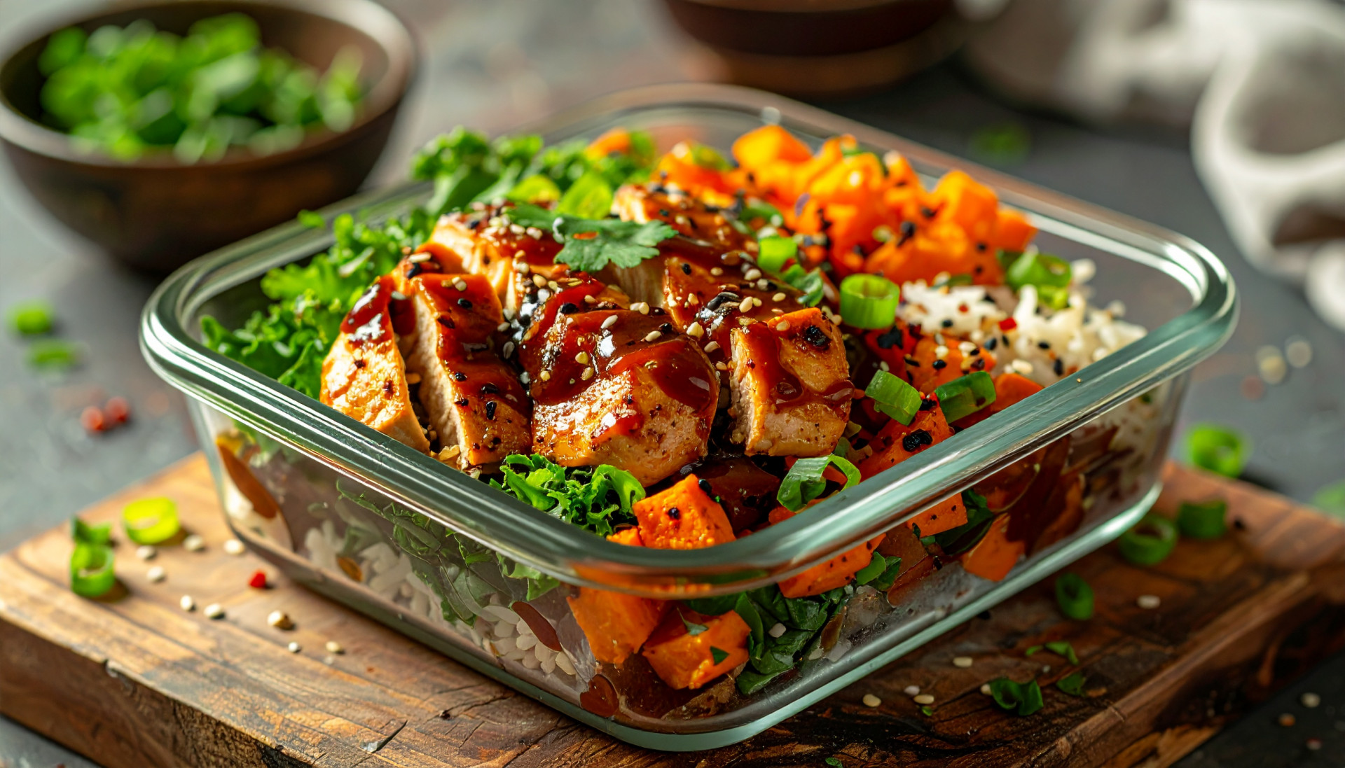 BBQ Chicken Sweet Potato Bowls