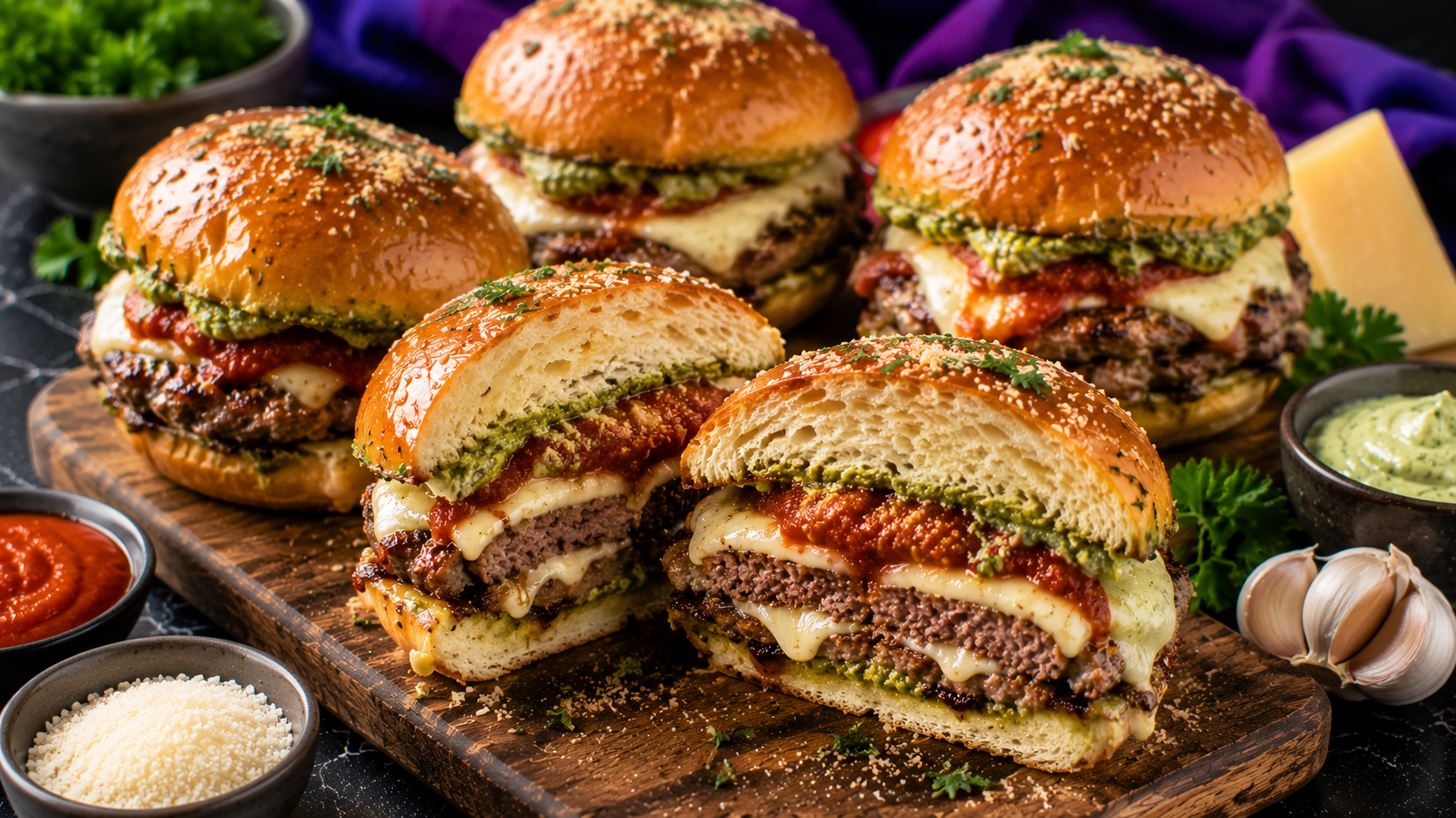 Meatball Parmesan Smash Burger