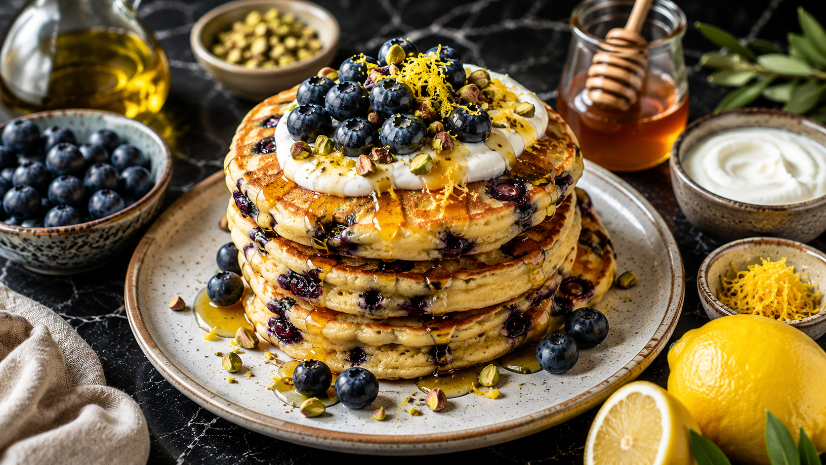 Mediterranean Blueberry Pancakes