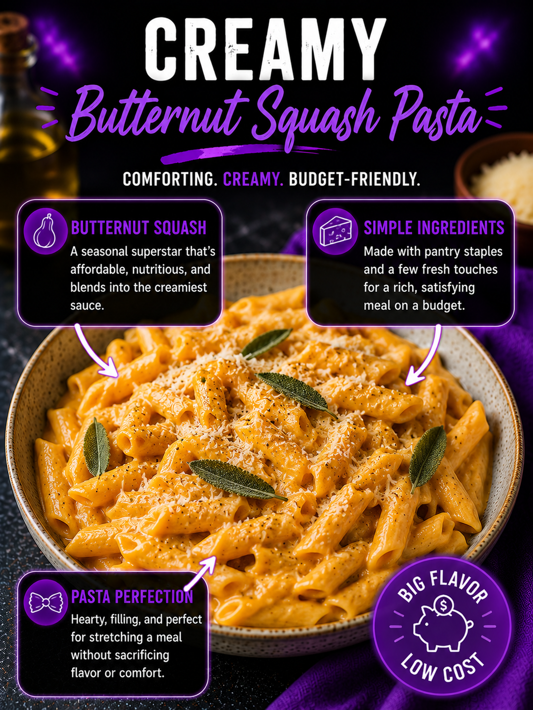 Creamy Butternut Squash Pasta