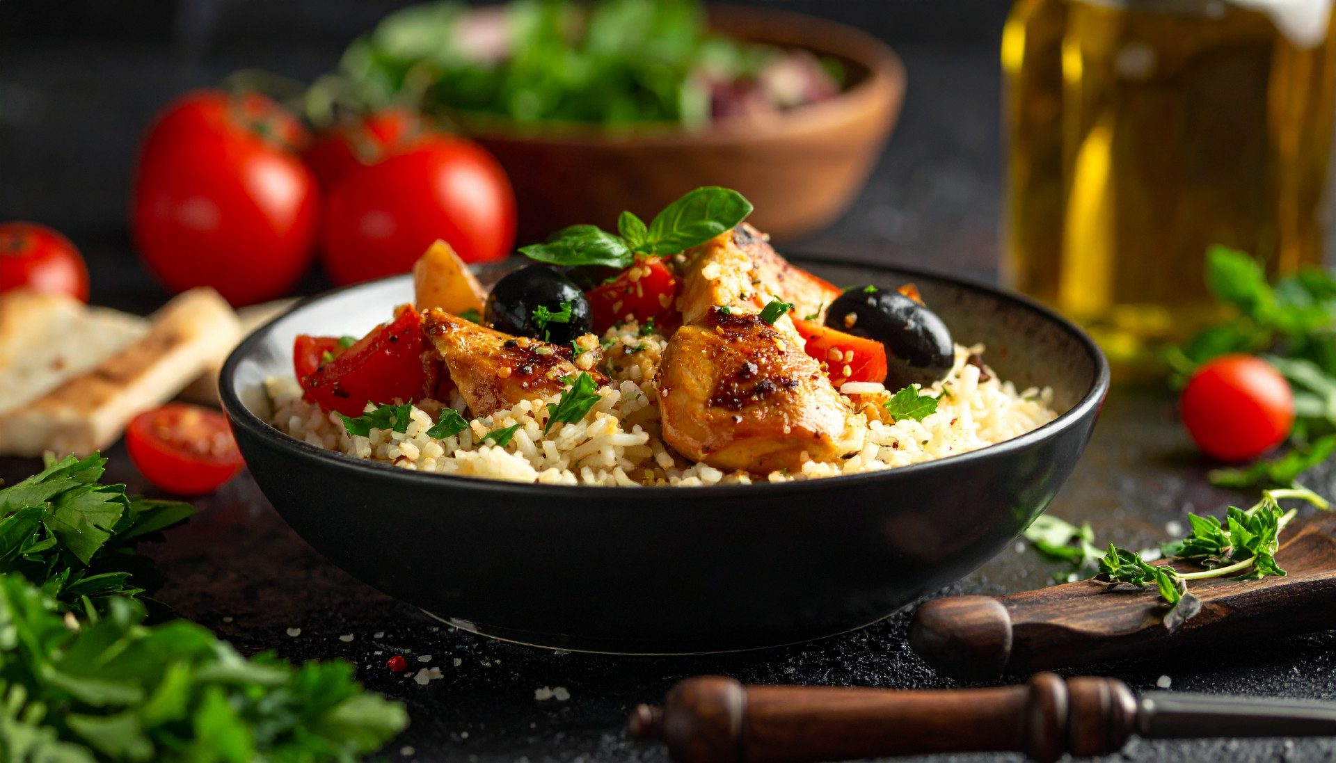 Greek Chicken Rice Bowls