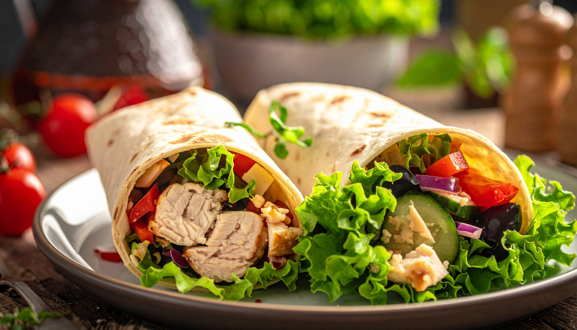 Mediterranean Turkey Wraps