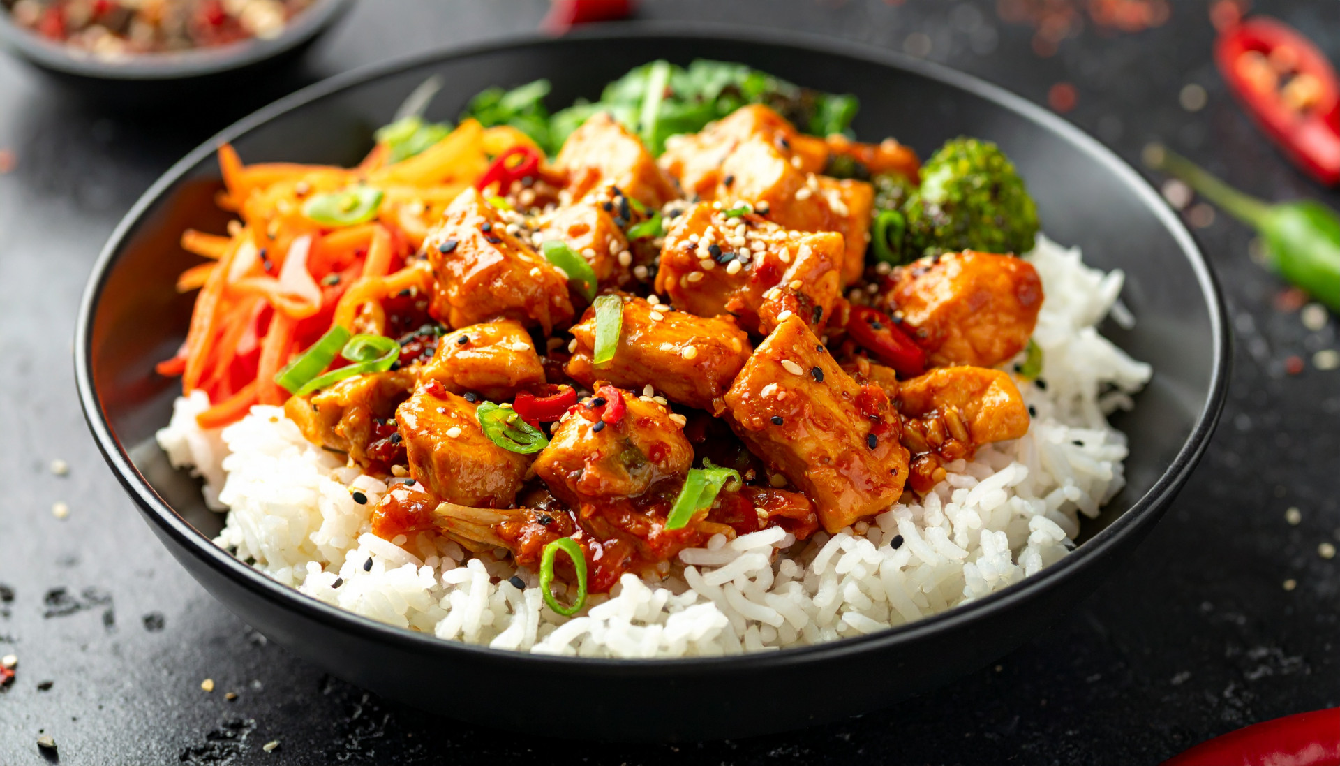 Sweet Chili Chicken Rice Bowls