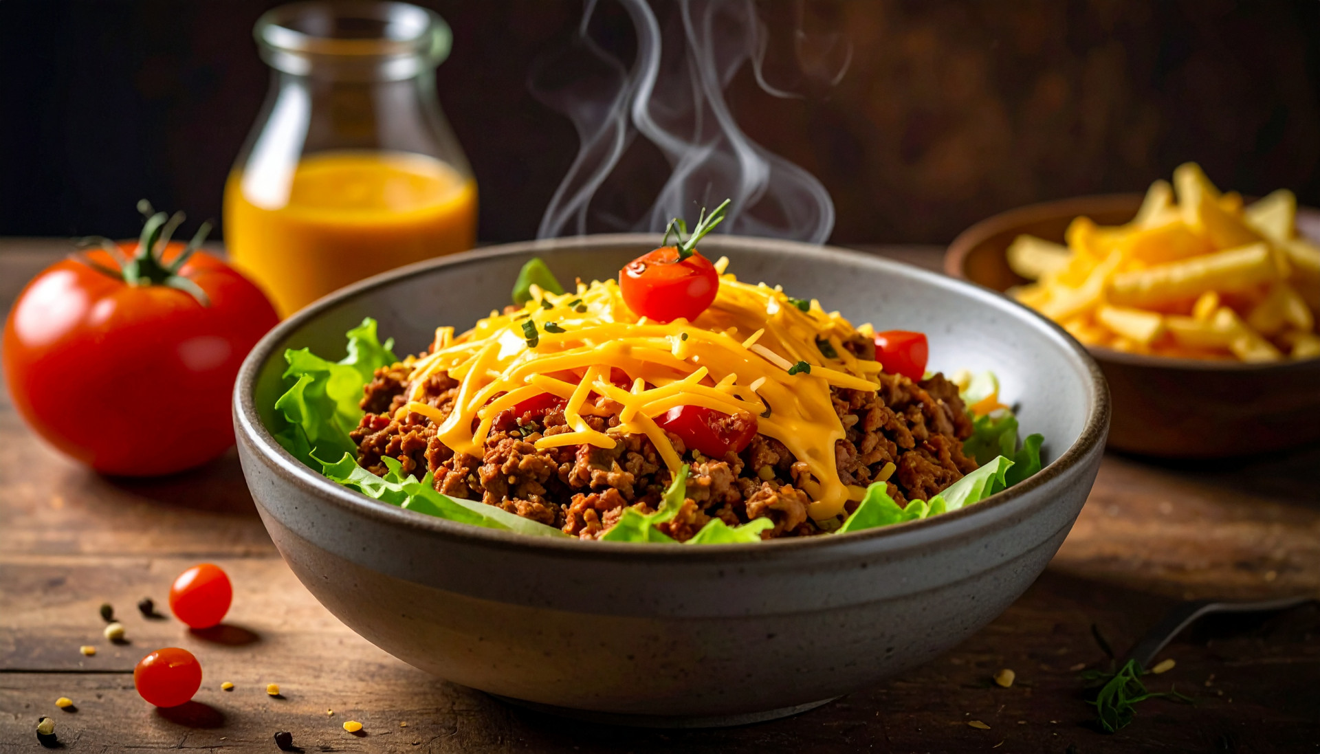 Burger-Inspired Turkey Bowls