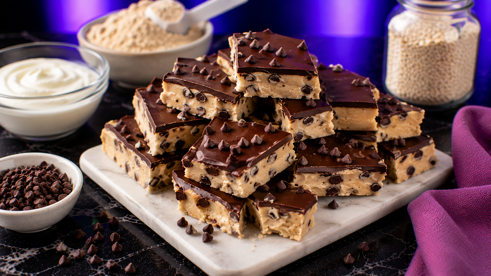 Chocolate Chip Cookie Dough Bark