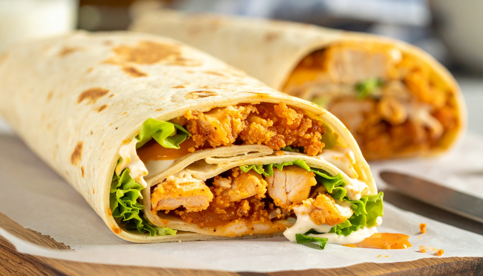 Crispy Buffalo Chicken Ranch Wrap
