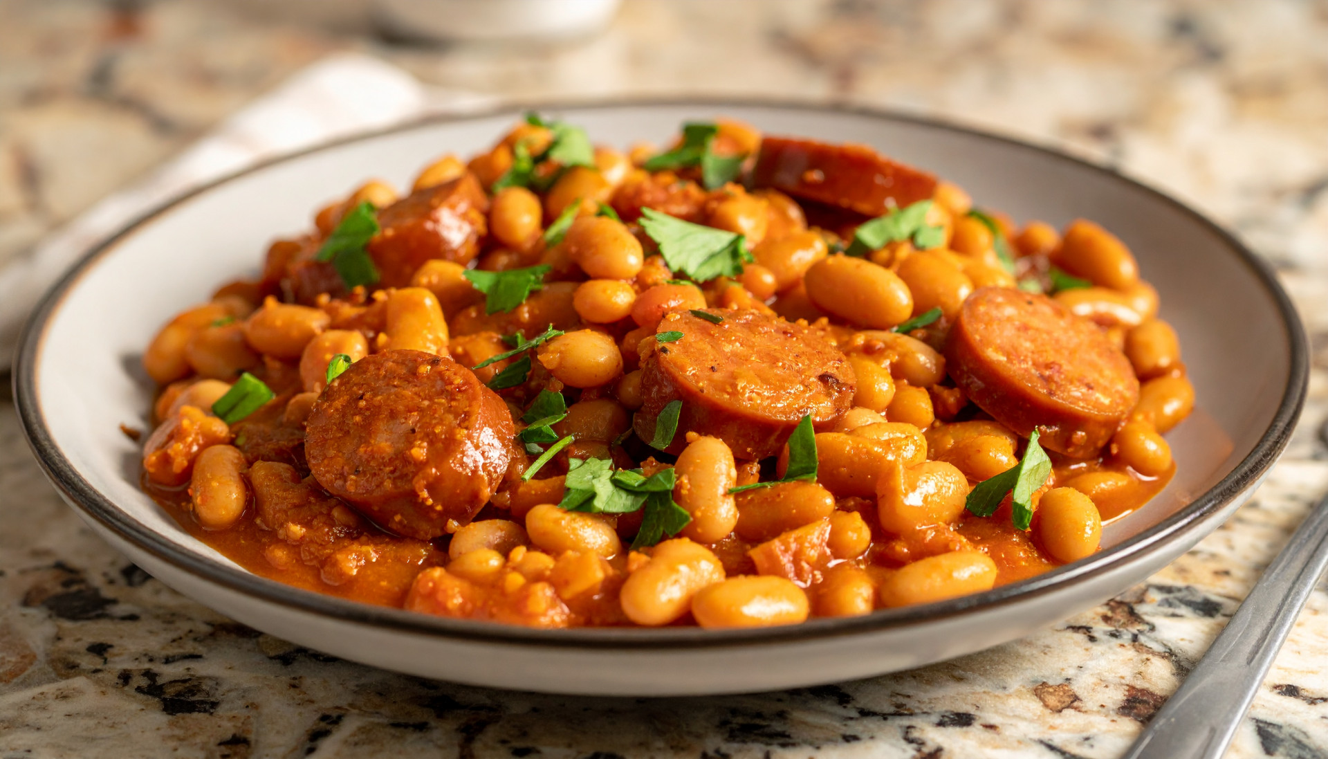 Smoky Southern Butter Beans & Turkey Sausage