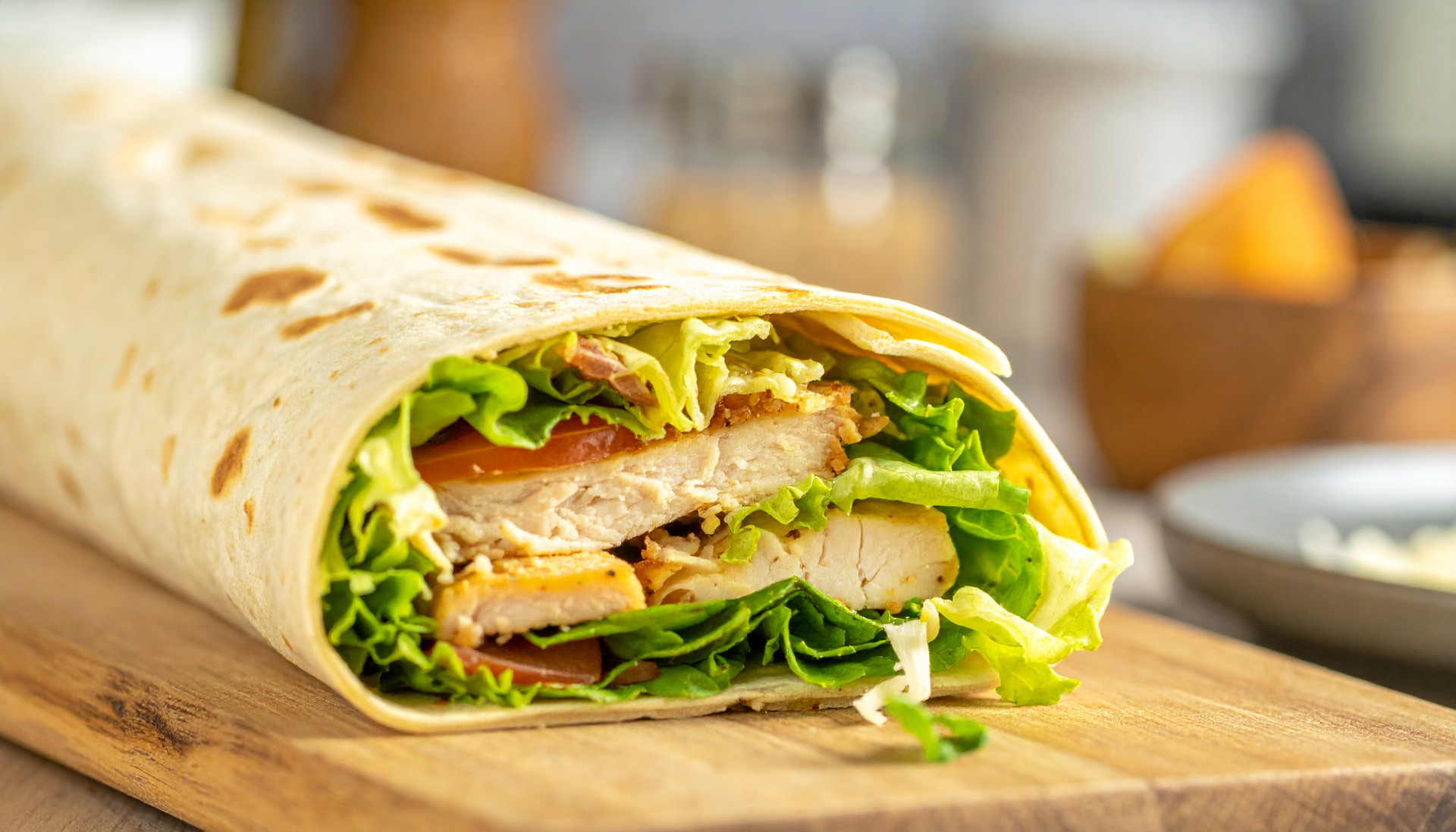 Hot Honey Chicken Caesar Wrap