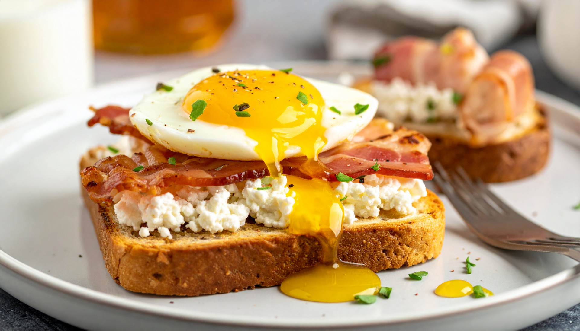 Savory Cottage Cheese Breakfast Toast