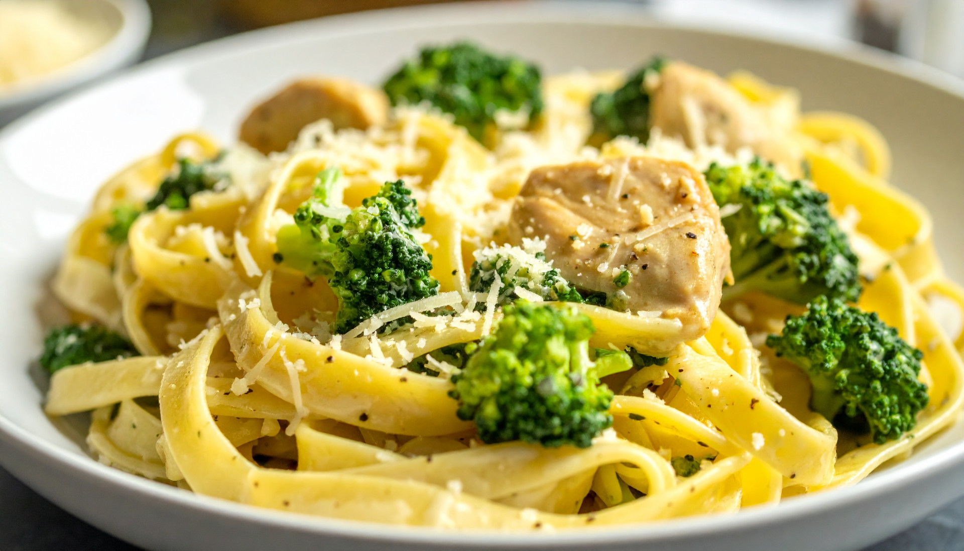 Creamy Garlic-Parmesan Chicken & Broccoli Pasta