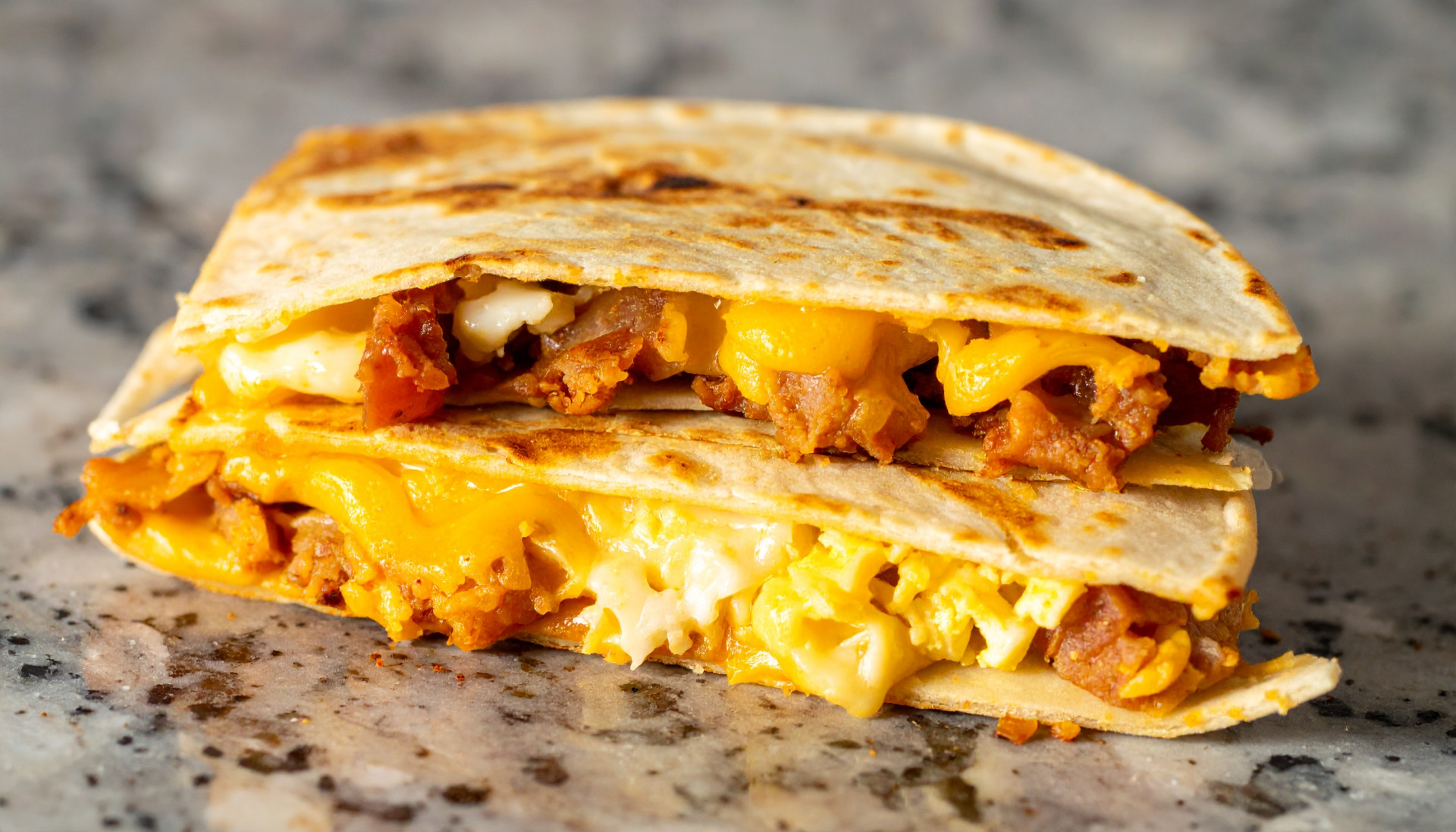 Hot Honey Sausage, Egg & Cheese Quesadilla