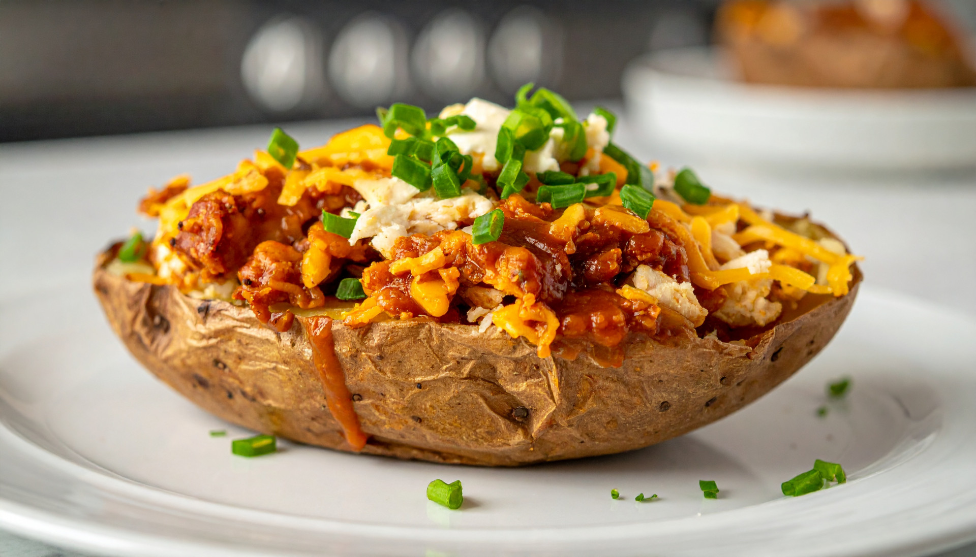 Loaded BBQ Chicken Baked Potato