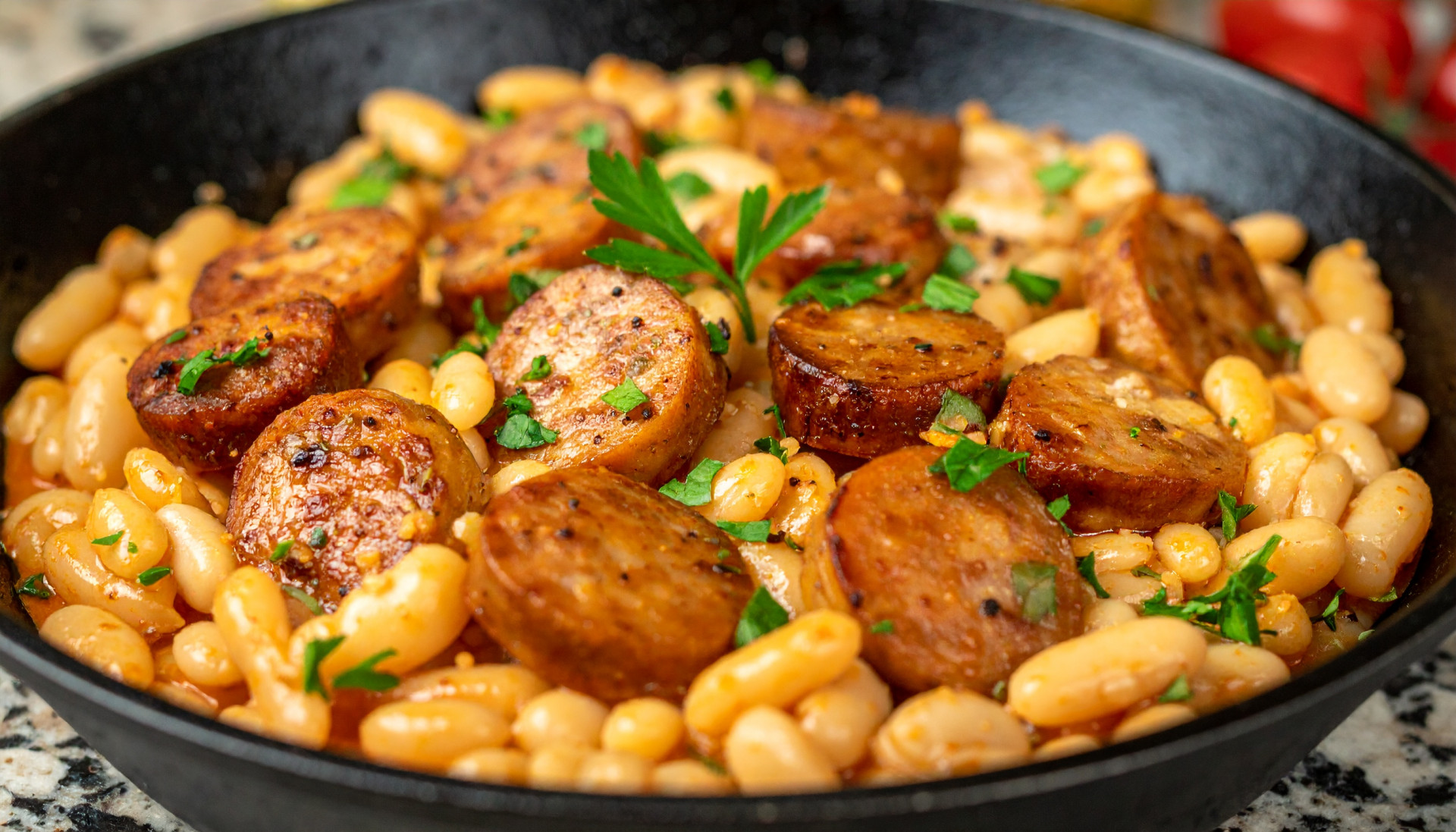 Smoky Turkey Sausage & White Bean Skillet