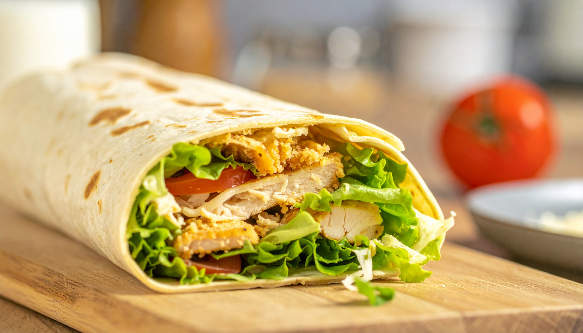 Crispy Chicken Caesar Wrap
