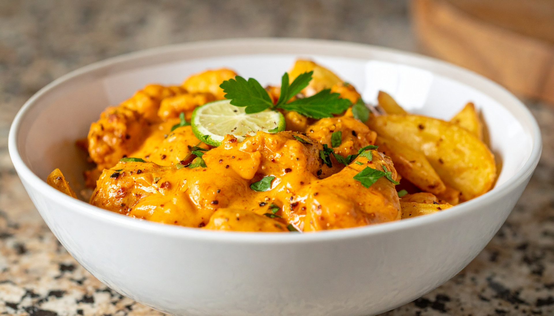 Cheesy Buffalo Chicken & Crispy Potato Bowl