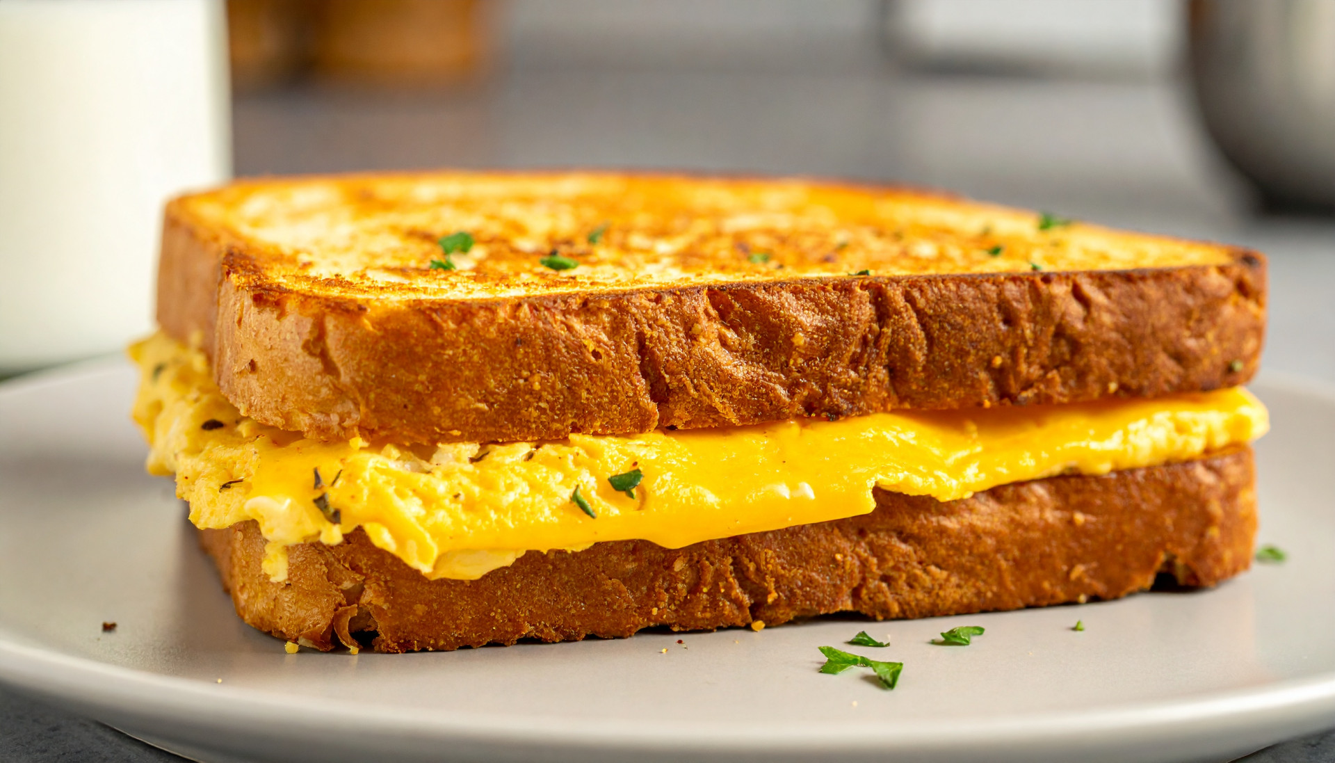 Crispy Savory French Toast Egg & Cheese Sandwich