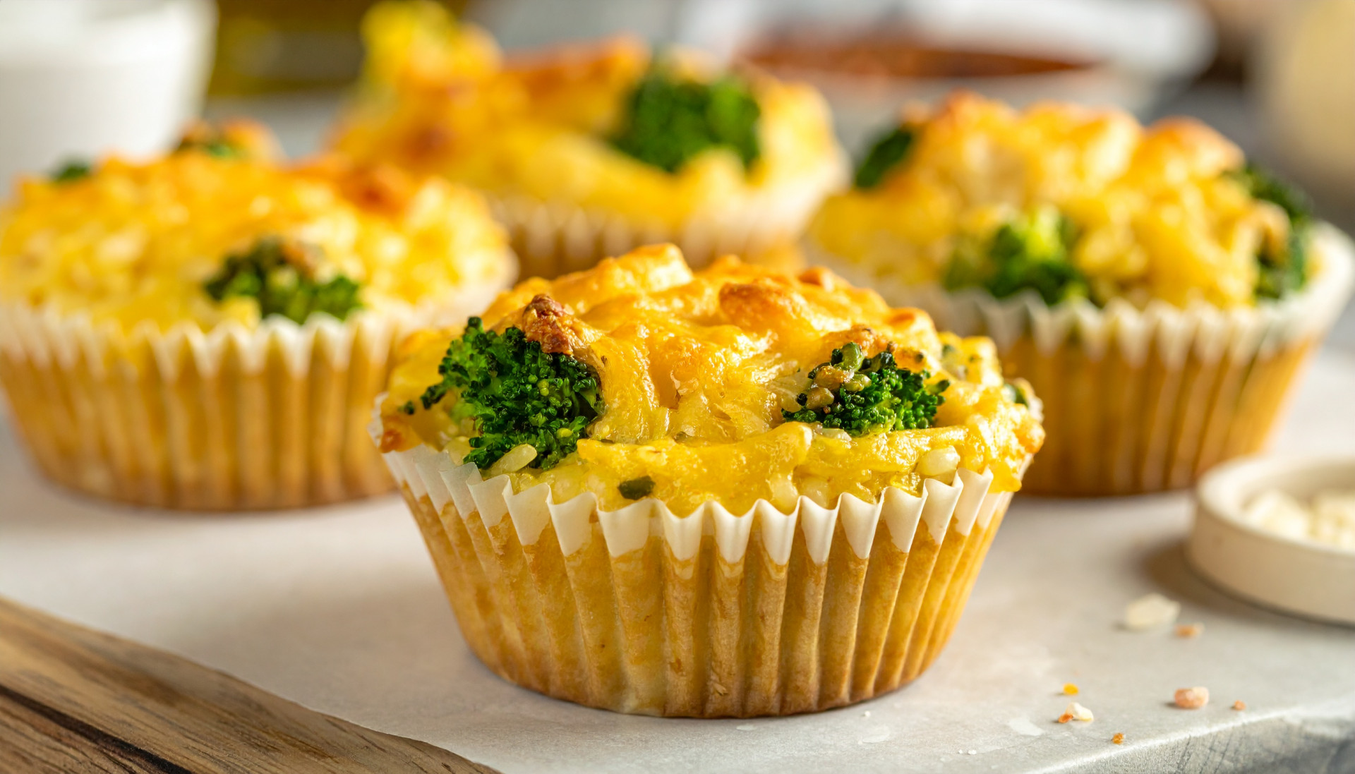 Cheesy Broccoli Chicken Rice Cups
